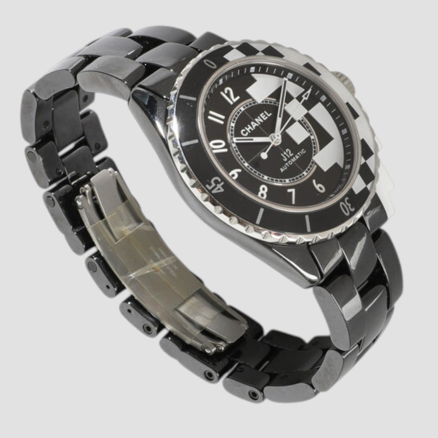 J-12 Automatic Chronometer Crystal Black Dial Unisex Watch