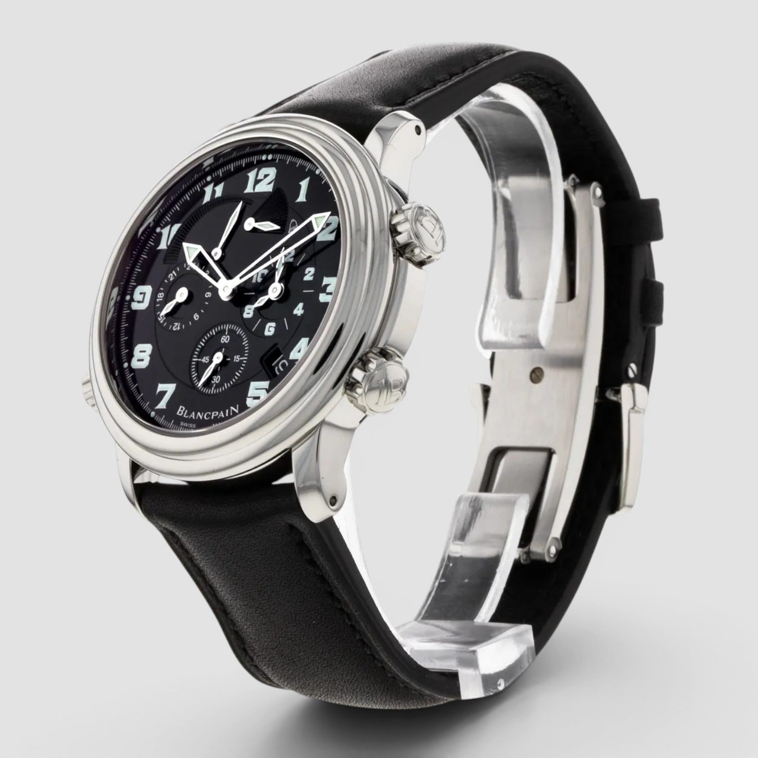 Blancpain Léman Réveil GMT 40mm Steel Black Dial Ref. 2041-1130M-53B