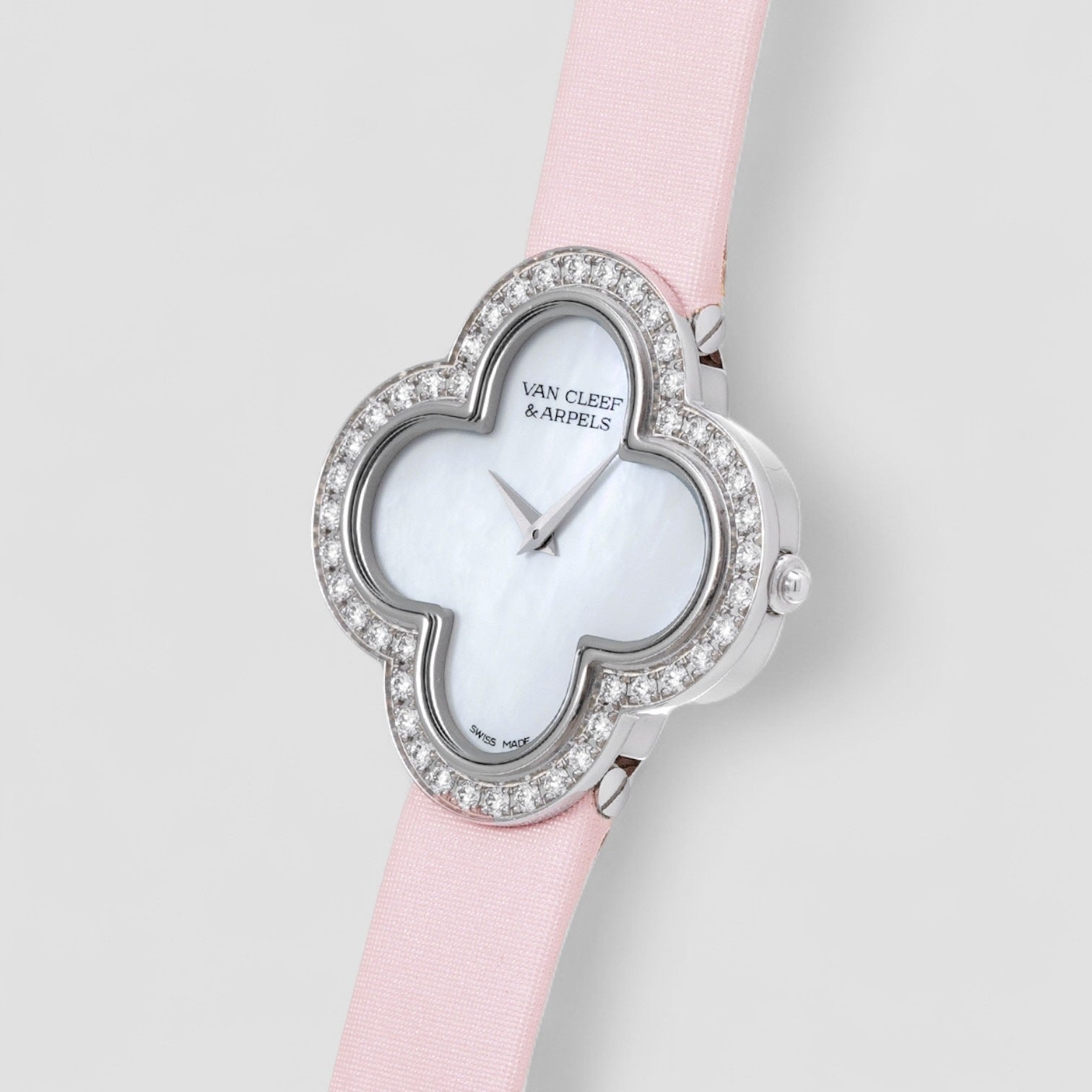 Alhambra Watch Medium Model 18k White Gold