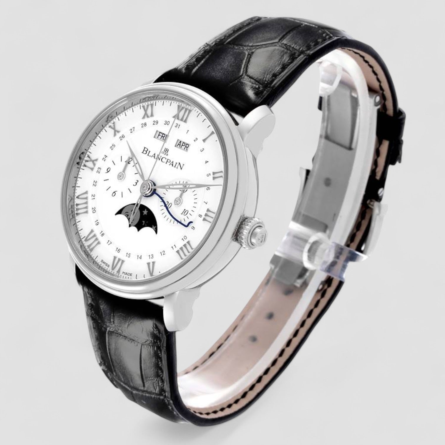 Villeret Chronographe Monopoussoir Steel Mens Watch