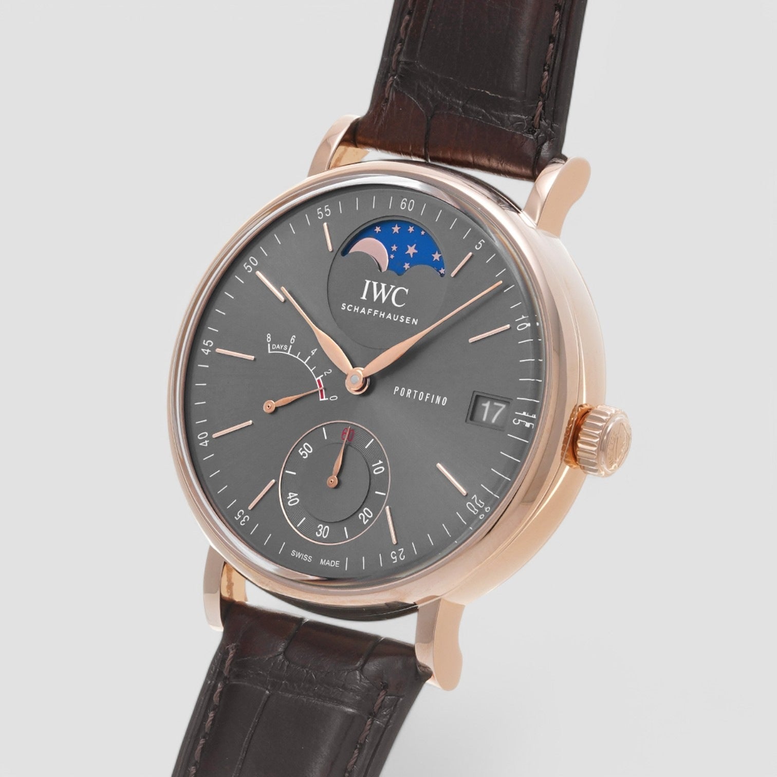 Portofino Hand Wound Moonphase Eight Days 45mm Mens Watch