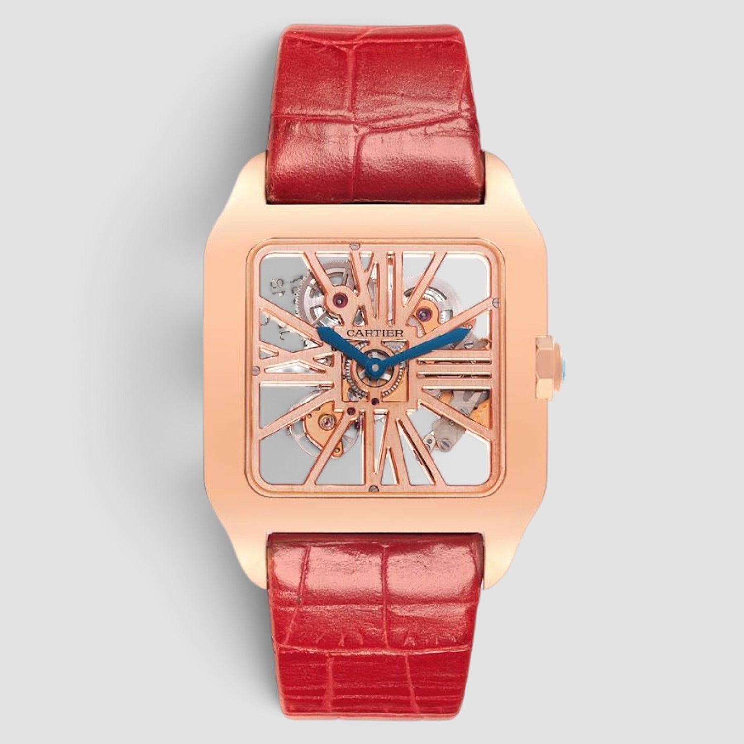 Santos-Dumont Skeleton 18K Rose Gold 38 x 47 mm