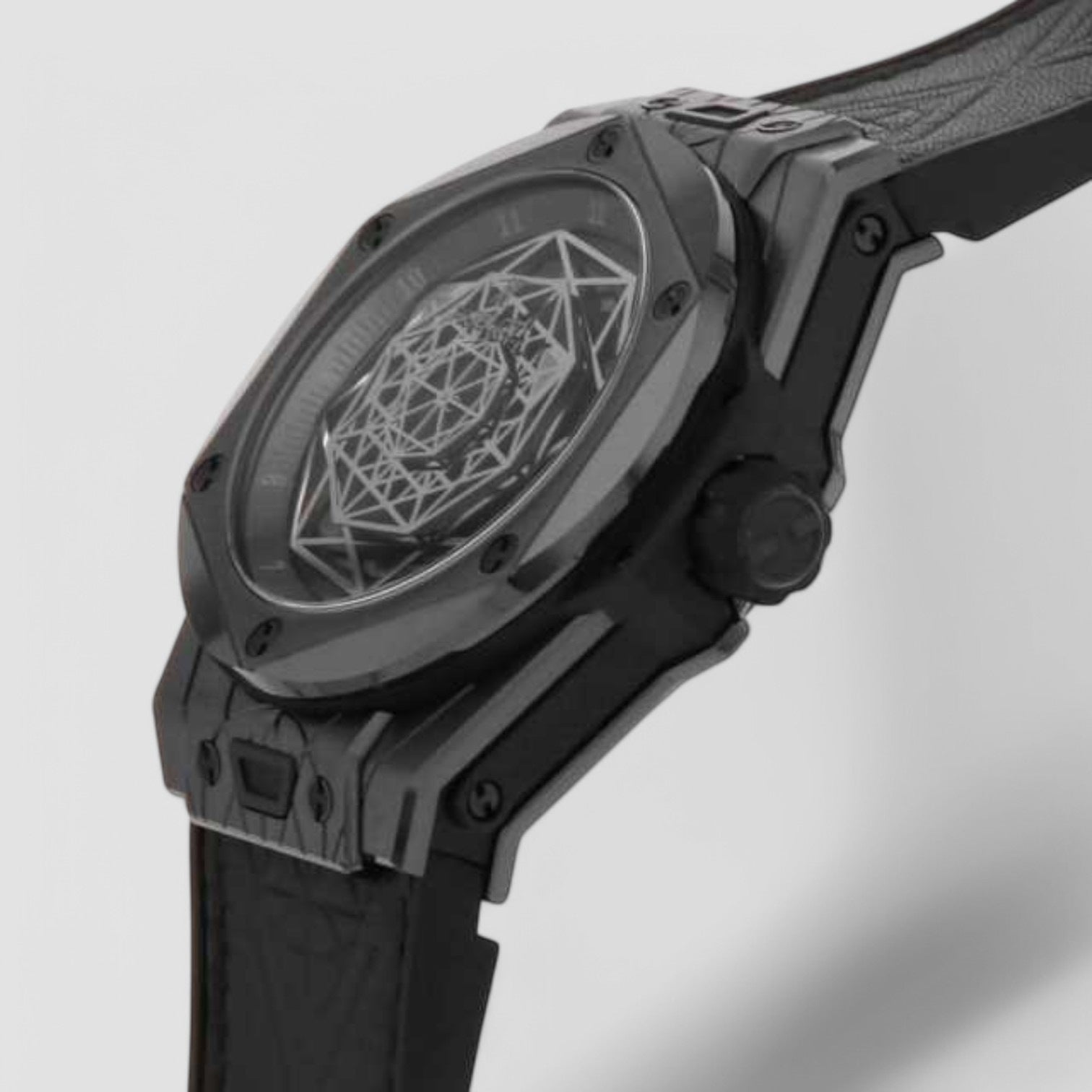 Big Bang Unico All Black Sang Bleu 45 mm