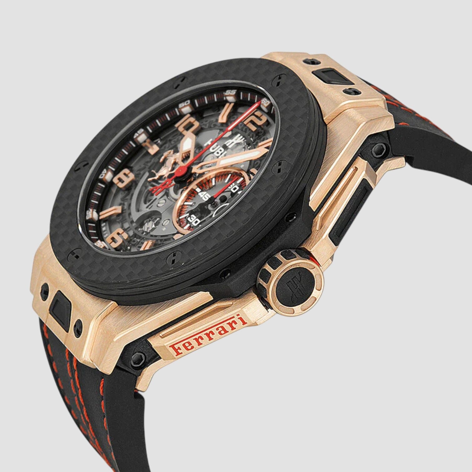 Big Bang Ferrari King Automatic Openwork Dial 18kt Rose Gold Unisex Watch