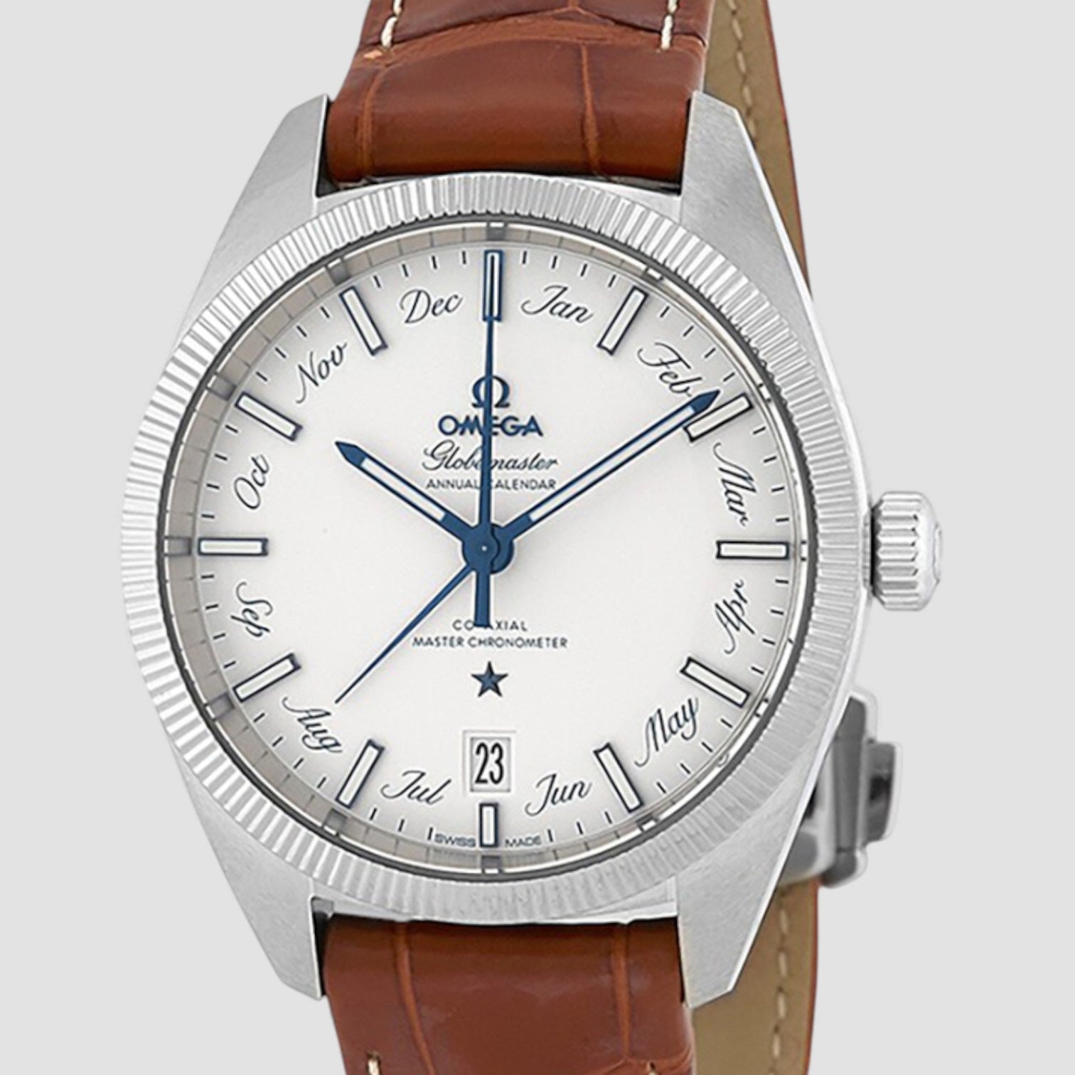 Globemaster Annual Calendar SS Silver Dial