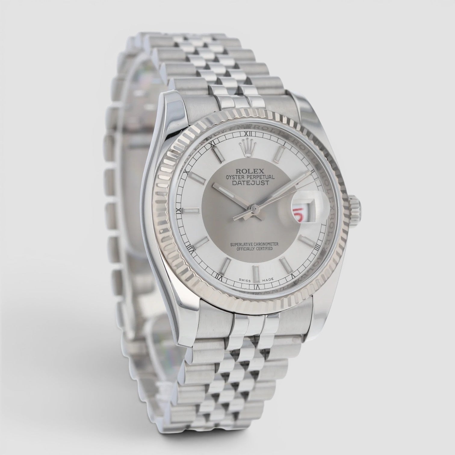 Datejust 36 Silver Tuxedo Dial on Jubilee Bracelet