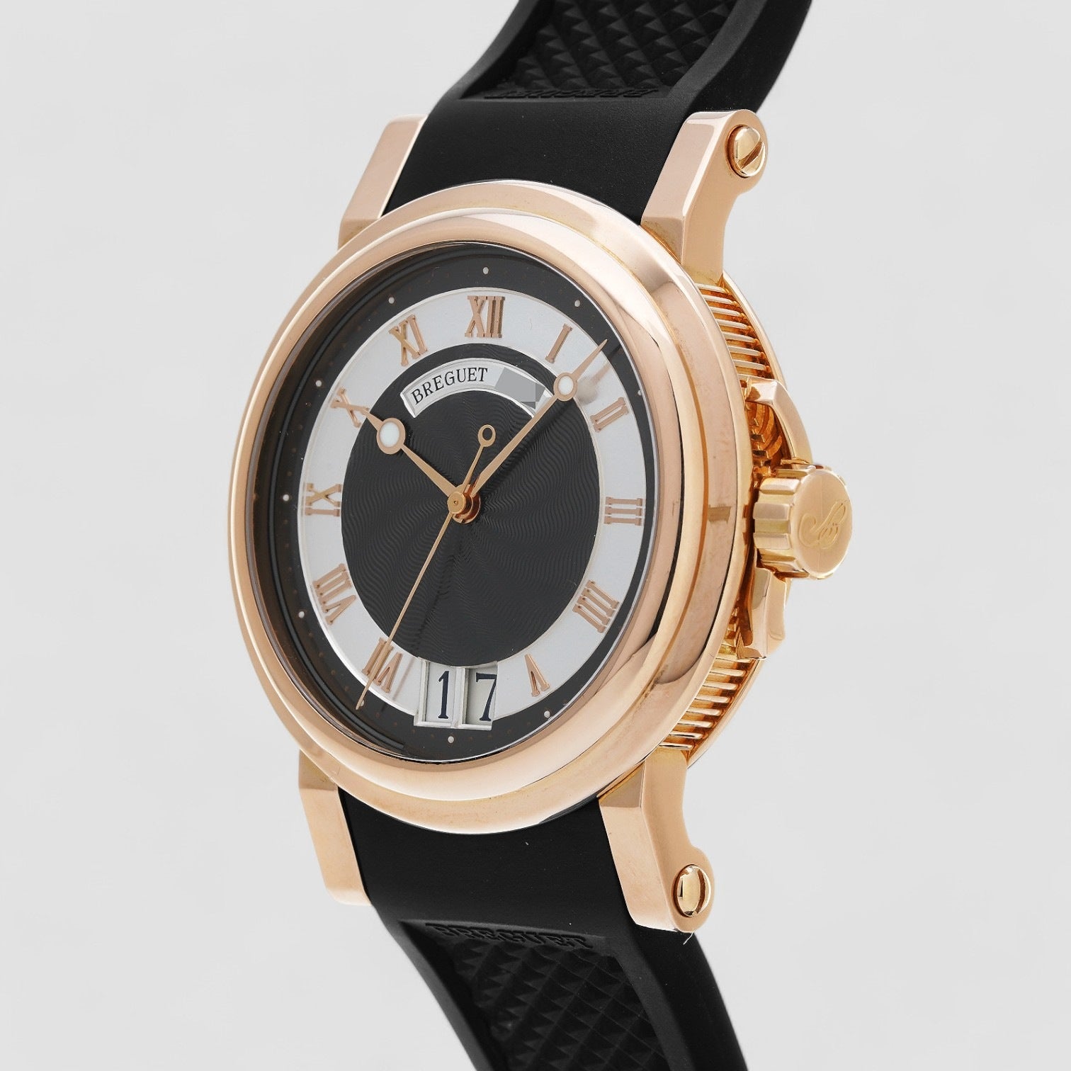 Marine Automatic Big Date 18K Rose Gold / Rubber