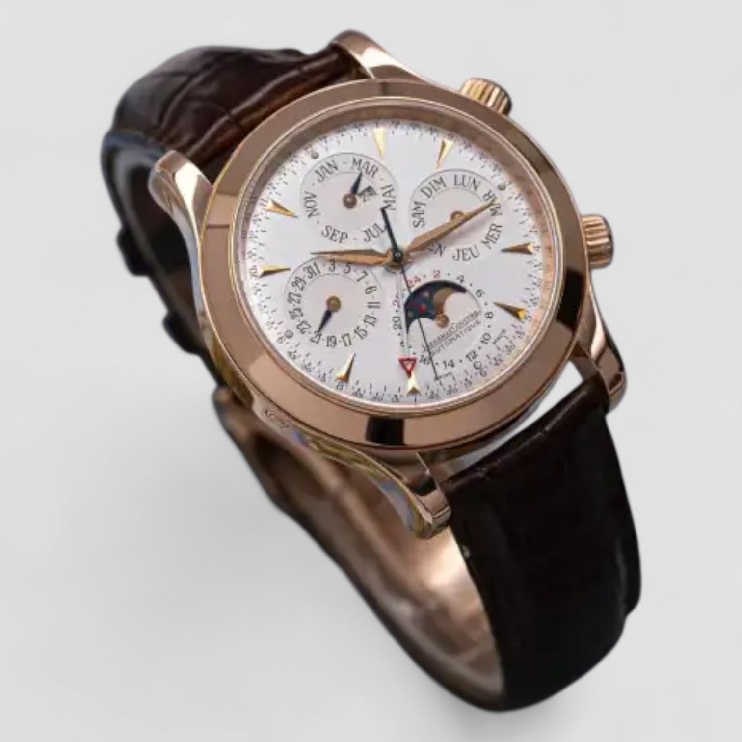 Master Grande Memovox Perpetual White Dial 18K RG