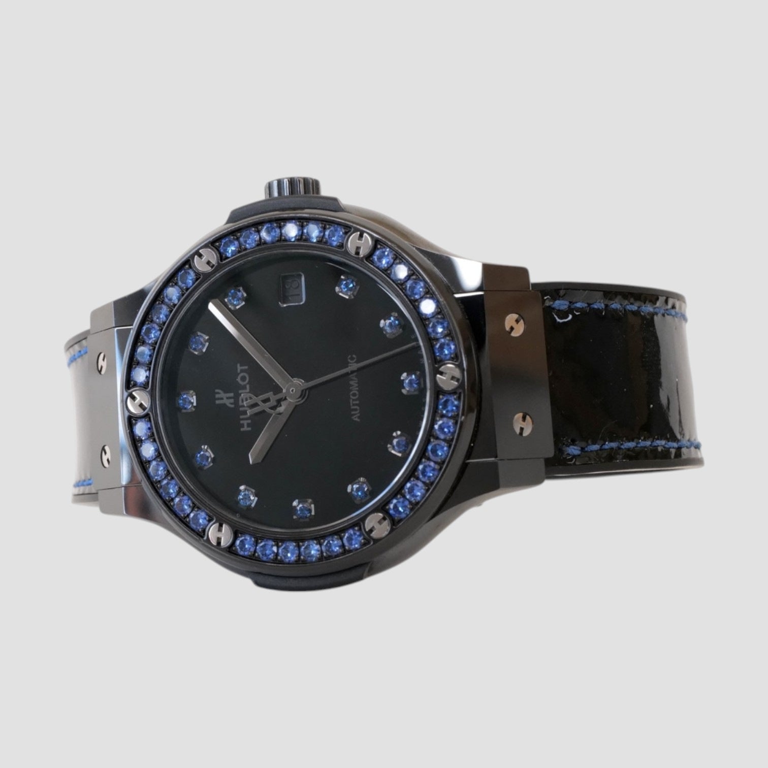 CLASSIC FUSION SHINY CERAMIC BLUE WATCH 38MM