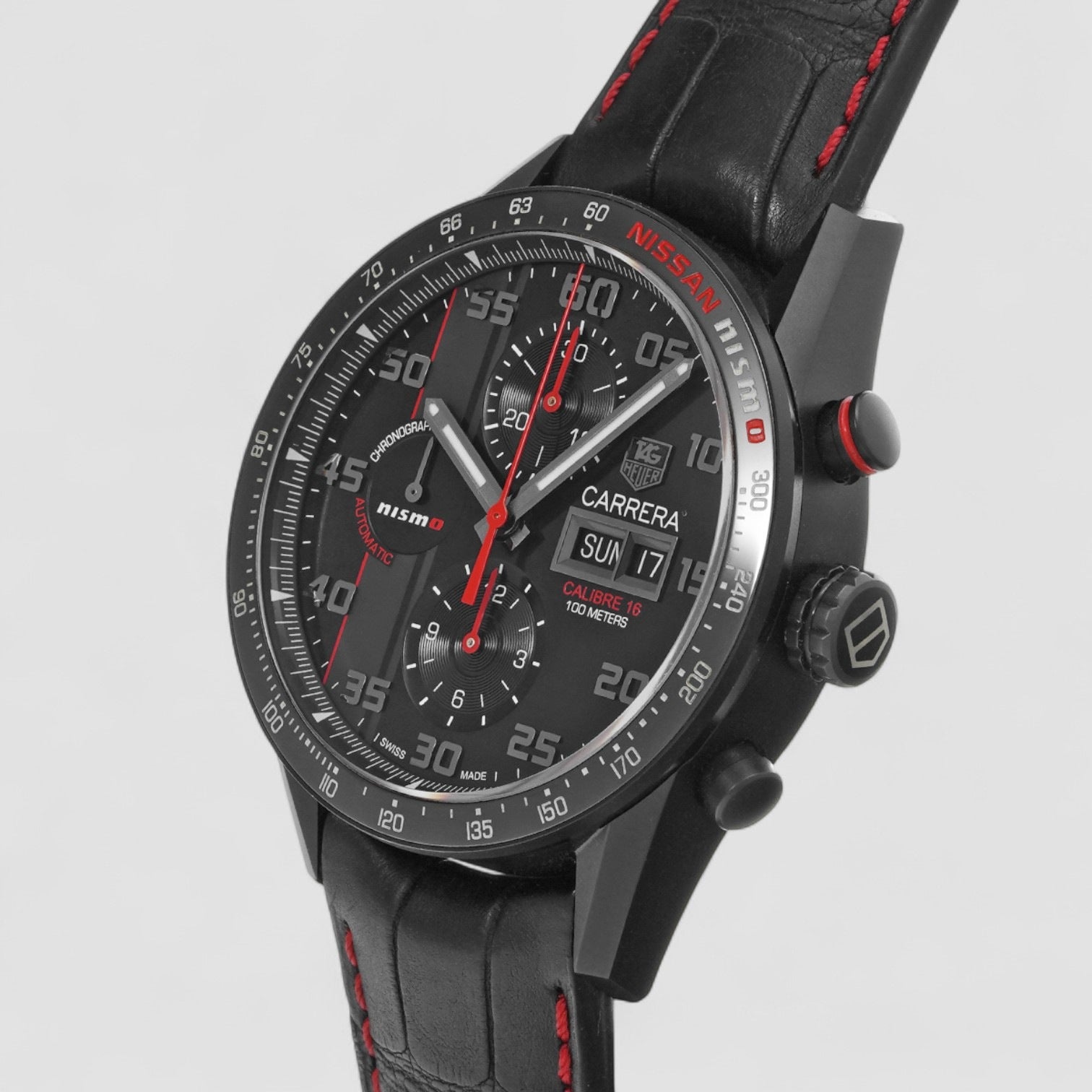 Heuer Carrera Day Date Special Edition Nissan NISMO Mens Watch