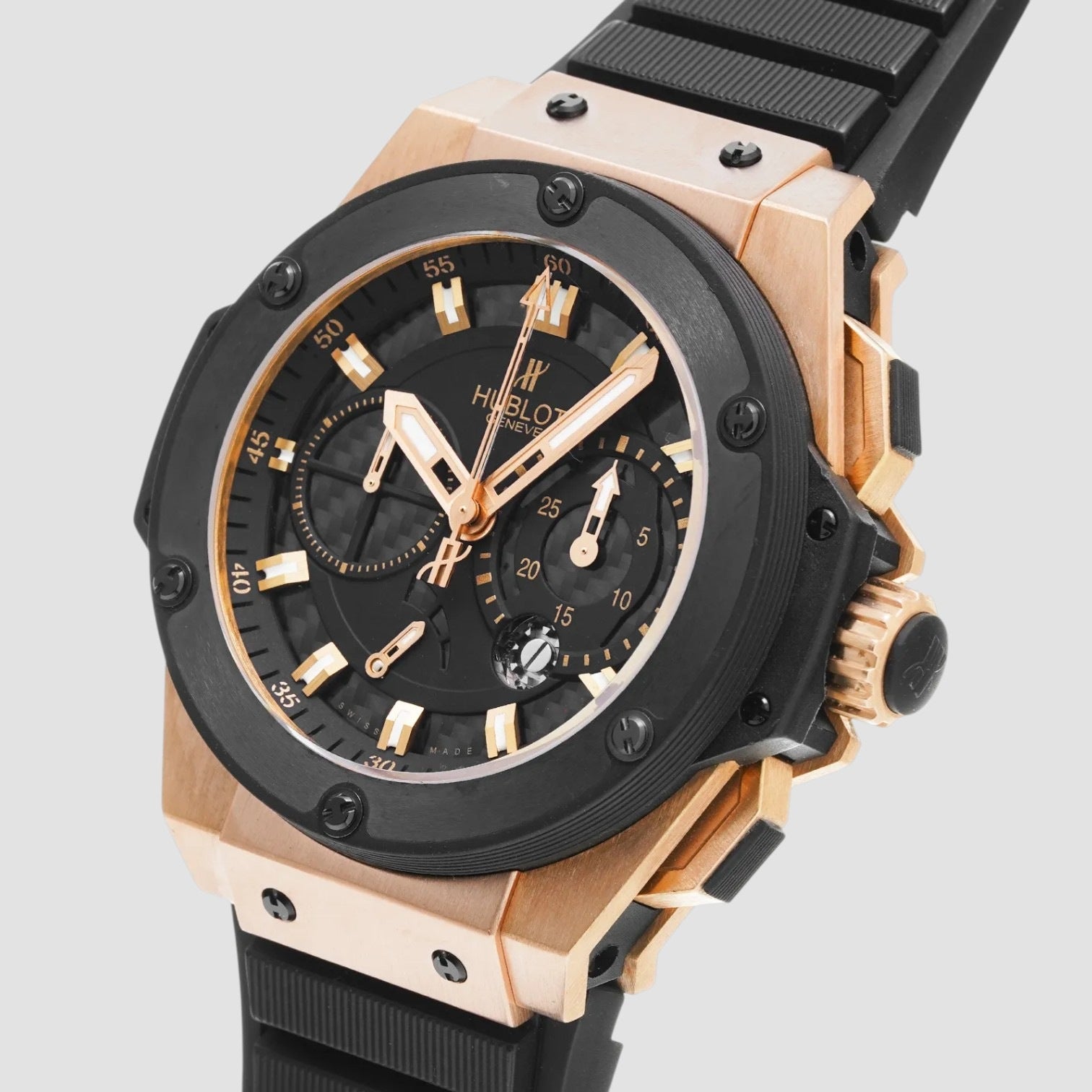 King Power Split Second Automatic Black Dial Men's Watch