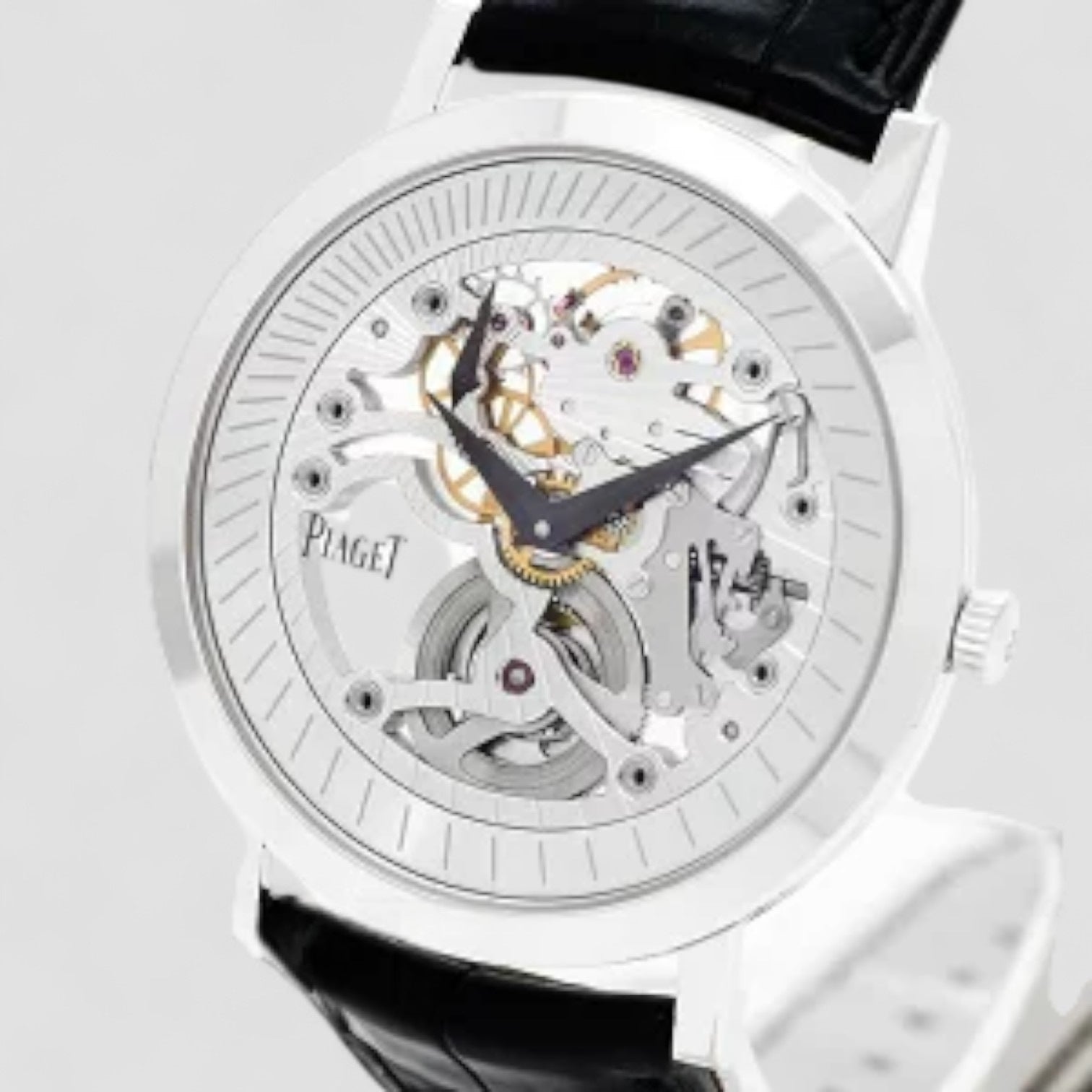 Skeleton White Gold Watch