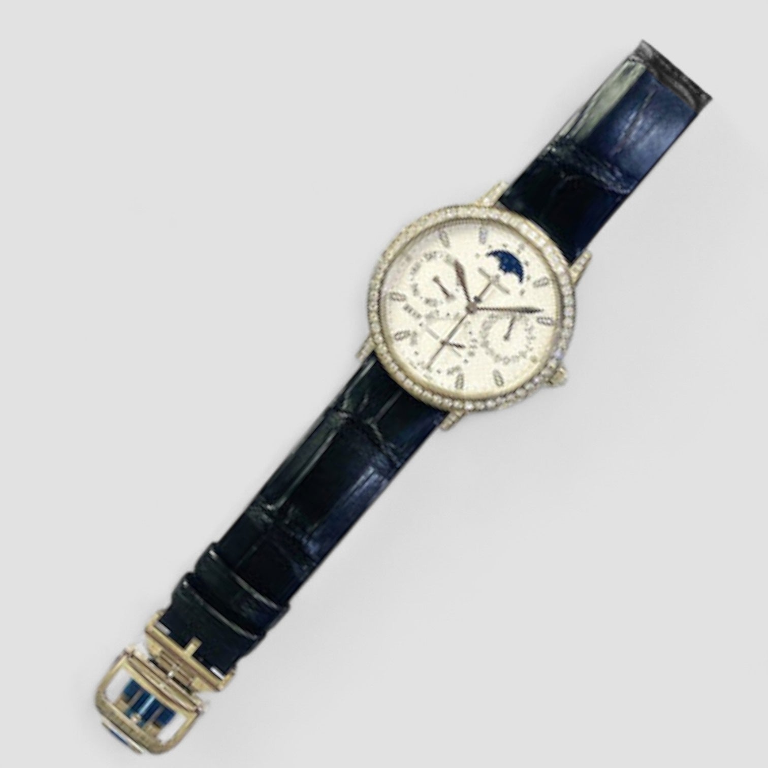 Rendez-vous Perpetual Calendar 18K White Gold Diamond Men's Watch