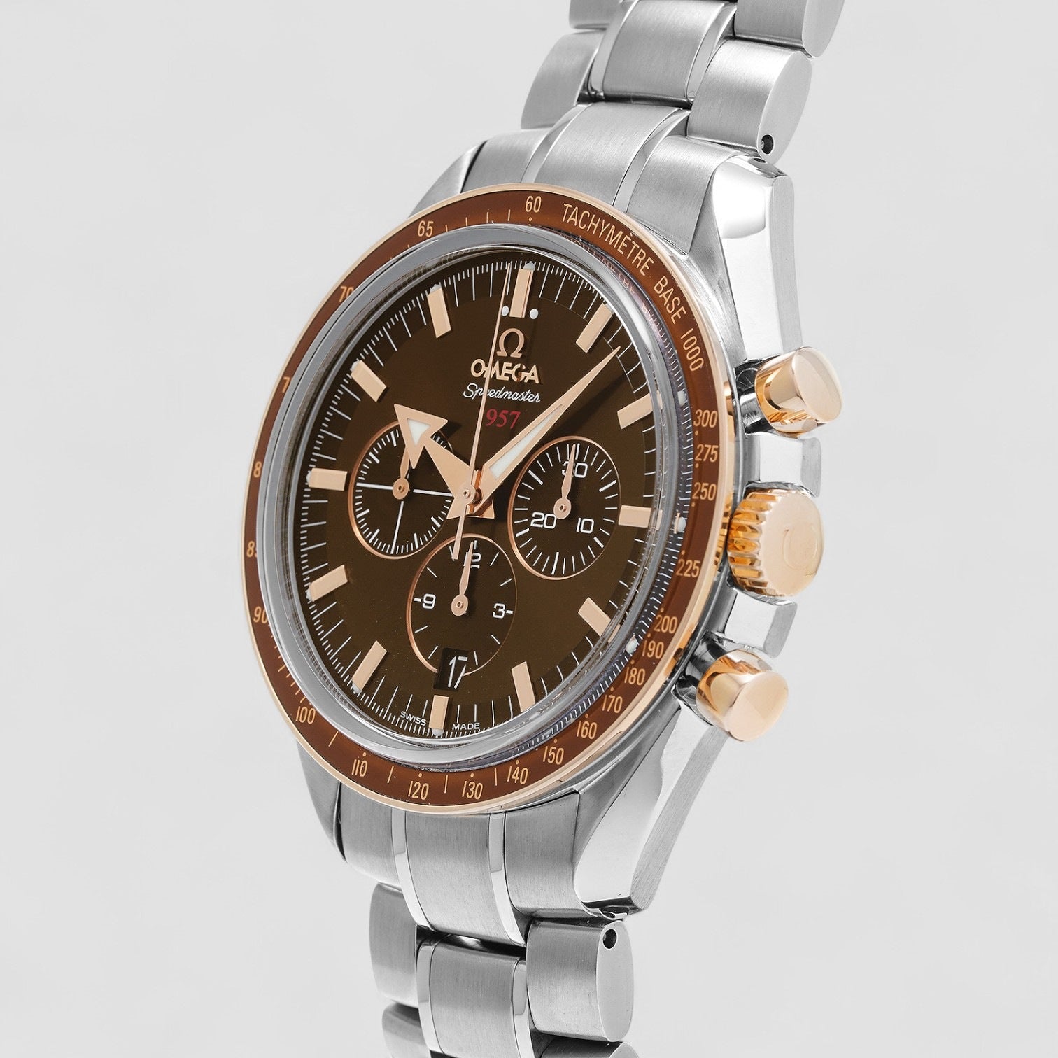 Speedmaster Broad Arrow 1957 Steel Rose Gold Unisex Watch