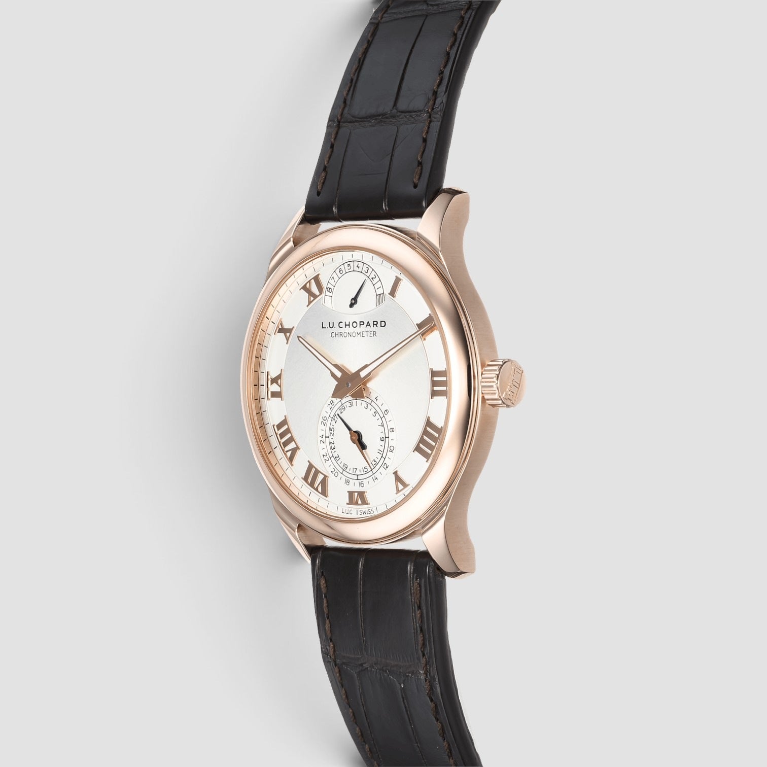 L.U.C Quattro 43mm Rose Gold Silver Dial