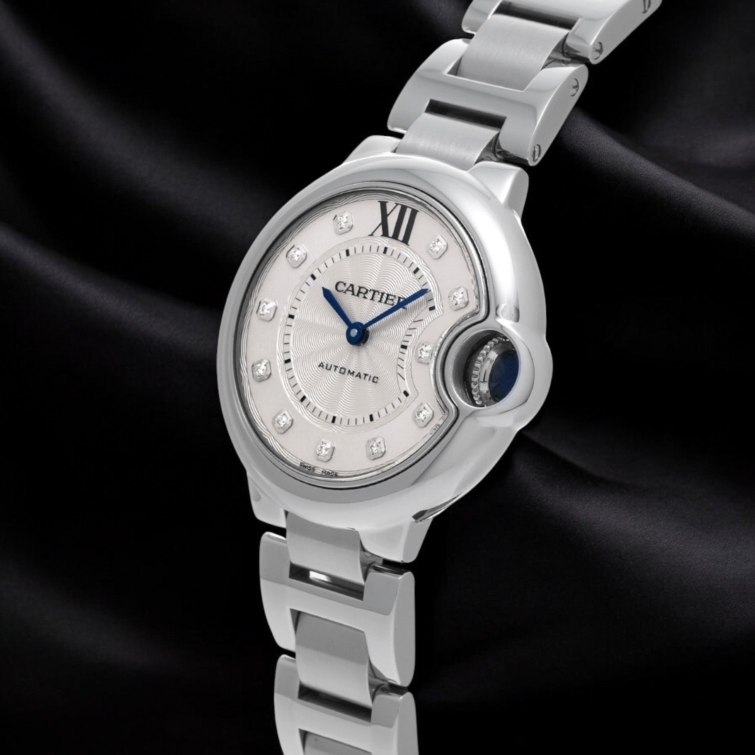 33 Mm Midsize Diamonds Automatic Ballon Bleu