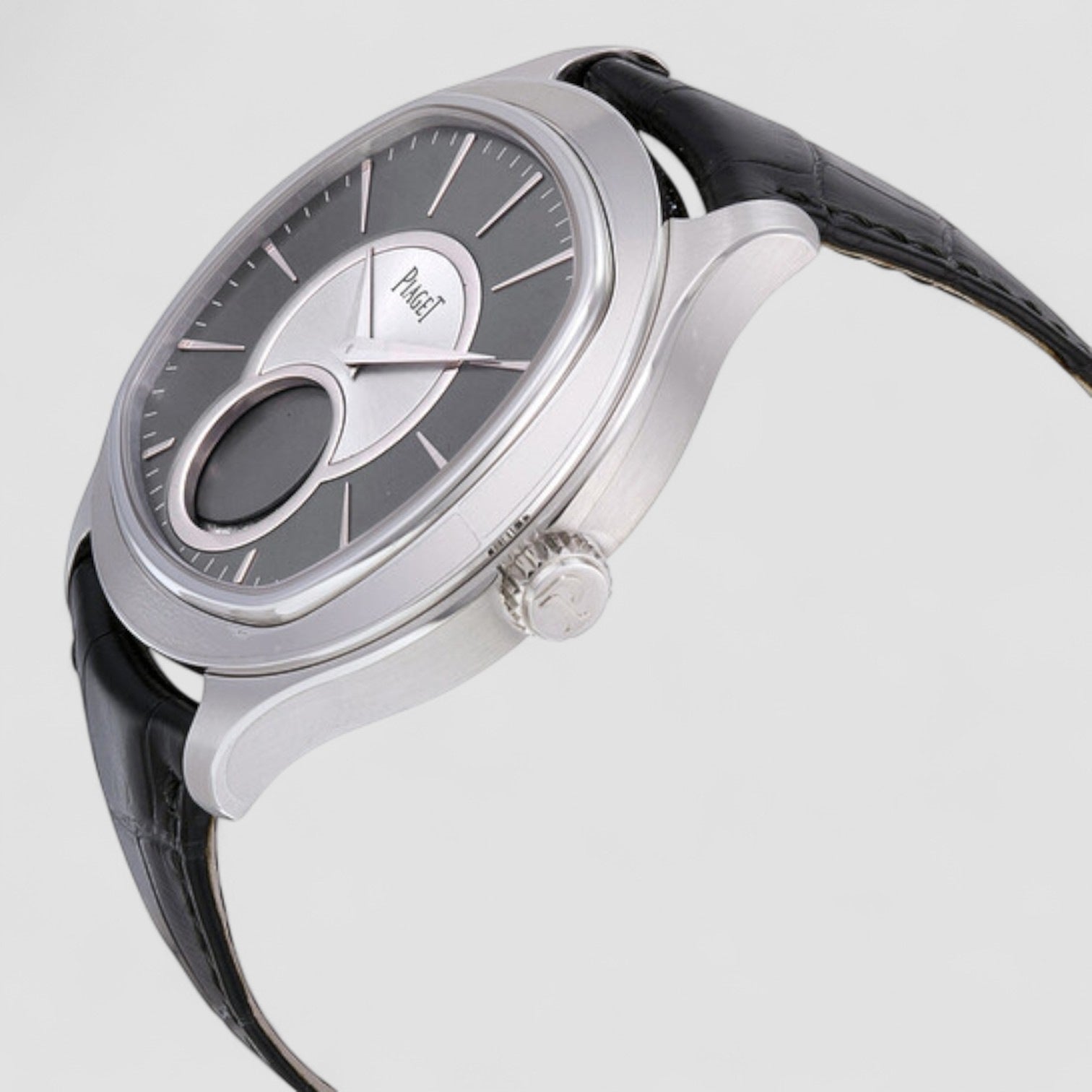 Emperador Cushion-Shaped Moon Phase Automatic 18kt White Gold Men's Watch