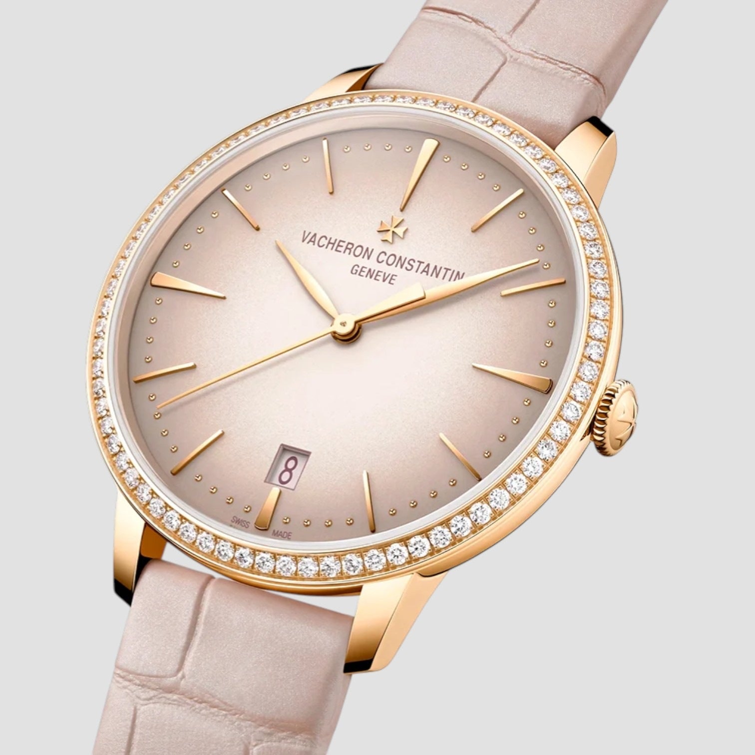 Patrimony Self-Winding 36.5mm 18ct Pink Gold Diamond
