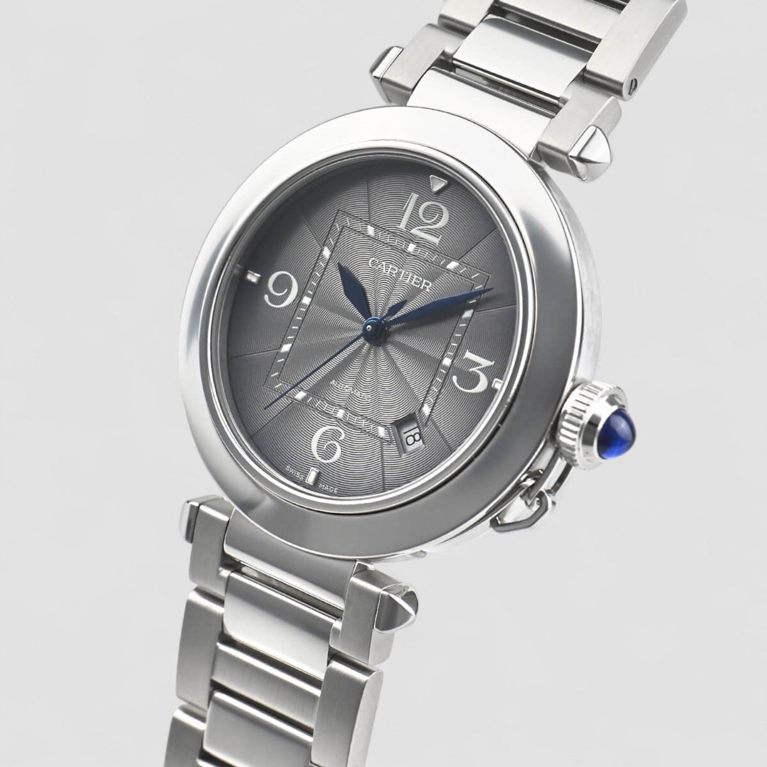 Pasha De Cartier Automatic Grey Dial Steel