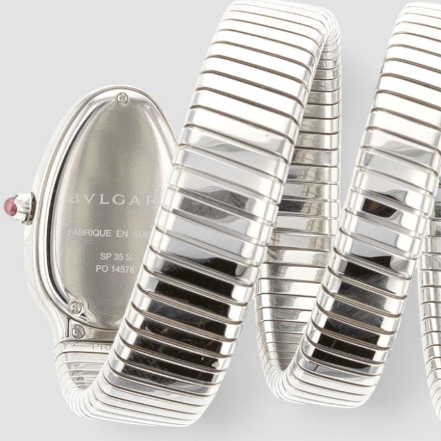Serpenti Tubogas 35mm Silver Guilloché Dial