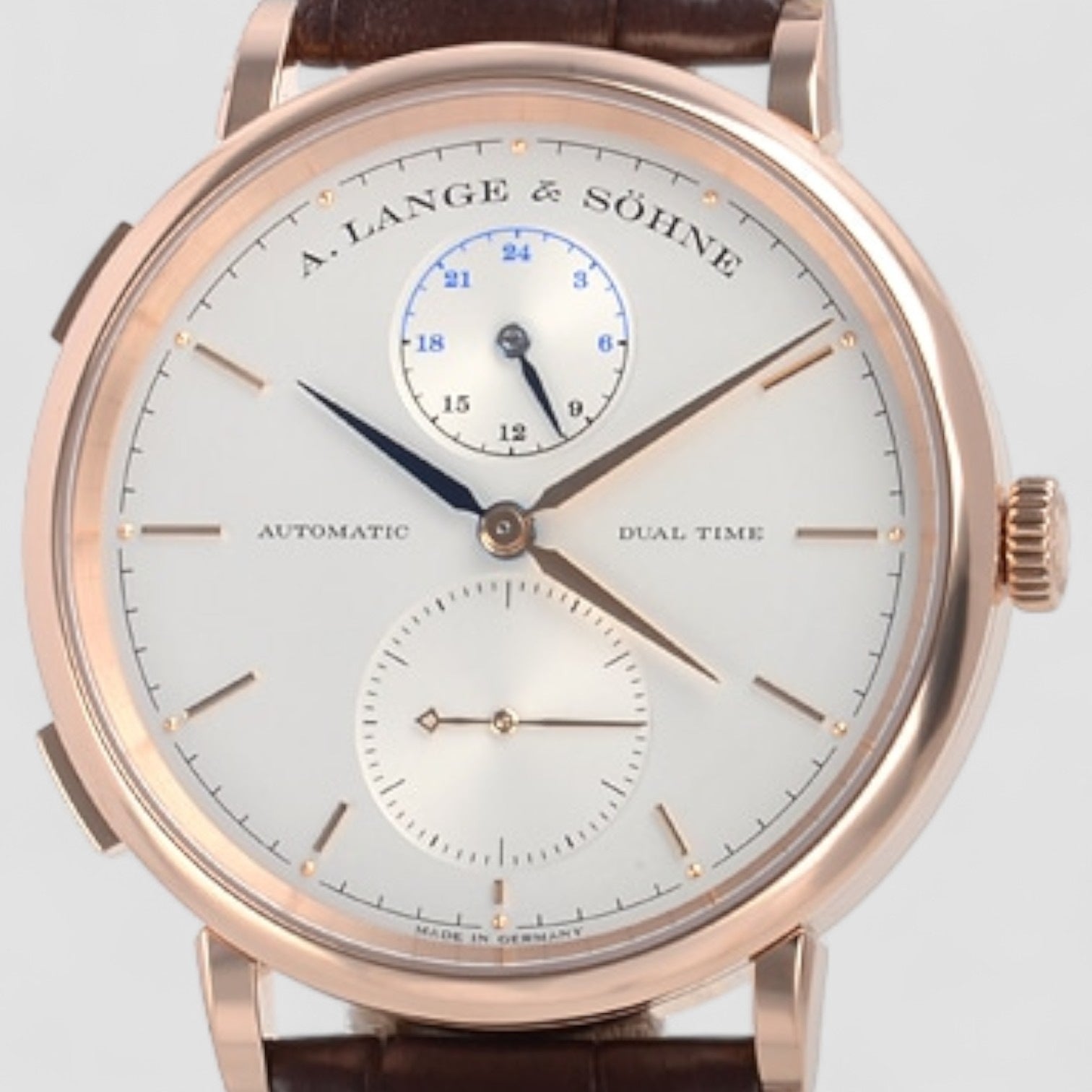 Saxonia Dual Time 18K Rose Gold