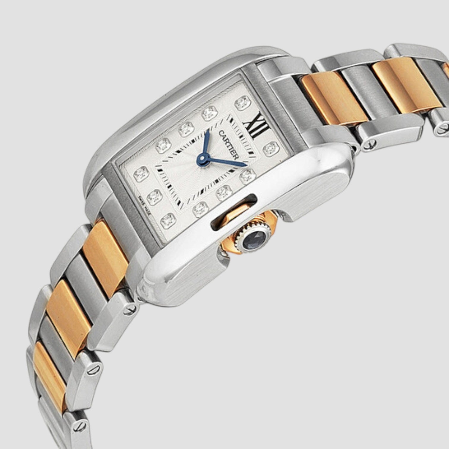 Tank Anglaise Small Diamond Dial 18K / SS