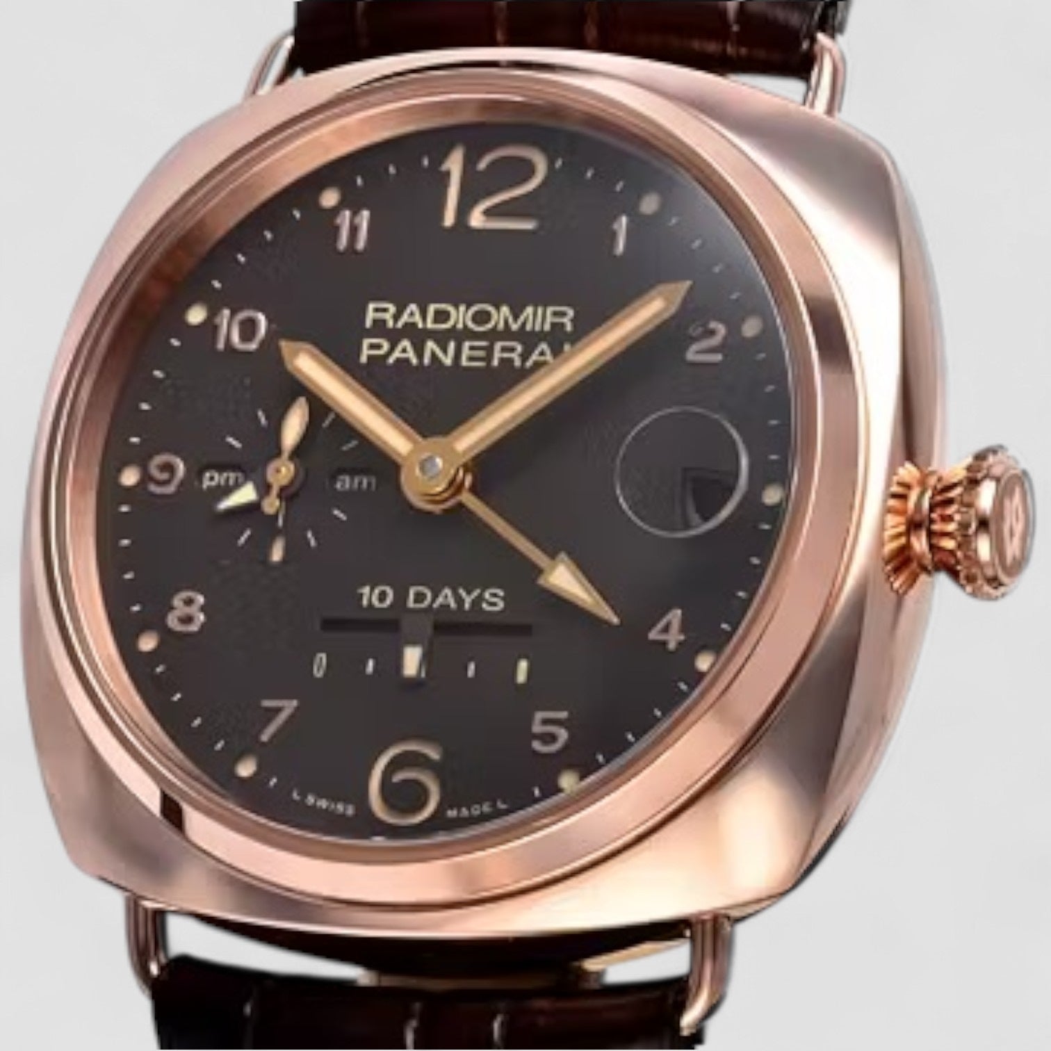 10 days gmt oro rosso automatic rose gold men's watch