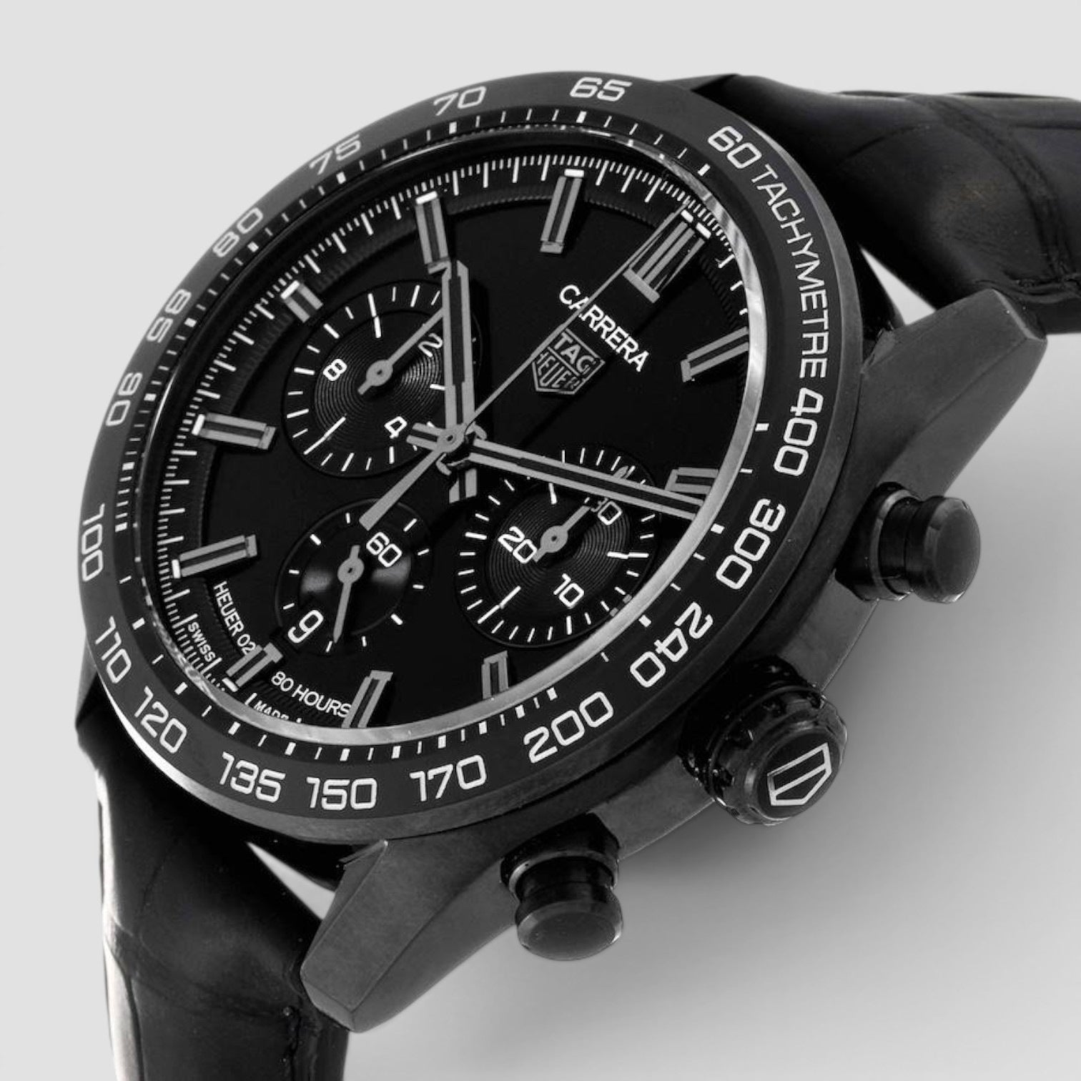 Carrera Chronograph Japan Special Edition Steel DLC Mens Watch