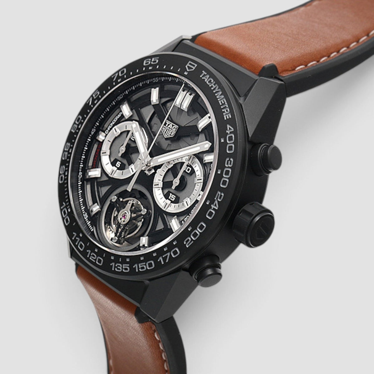 Carrera Heuer-02T Tourbillon Chronograph Skeleton Dial