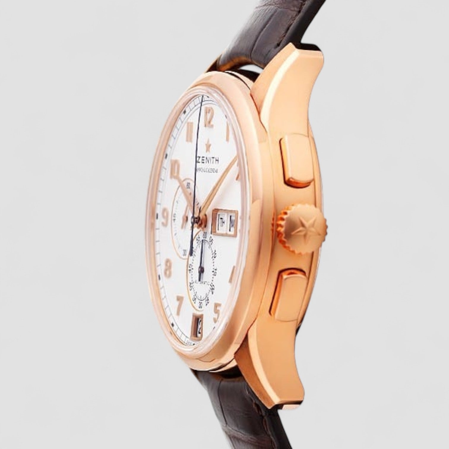 Captain Windsor Chronograph 18k Rose Gold / White Dial