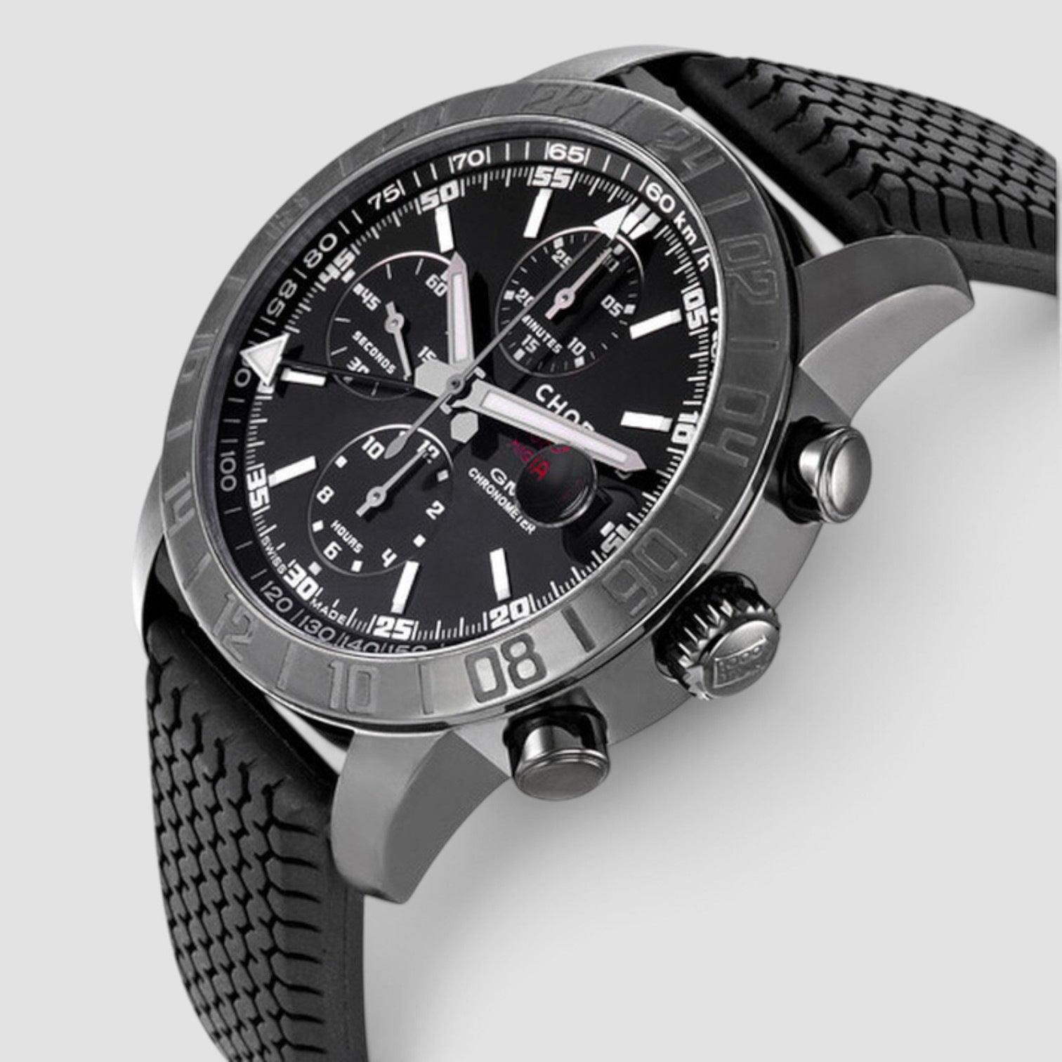 Mille Miglia 42.5mm Black PVD Chronograph GMT