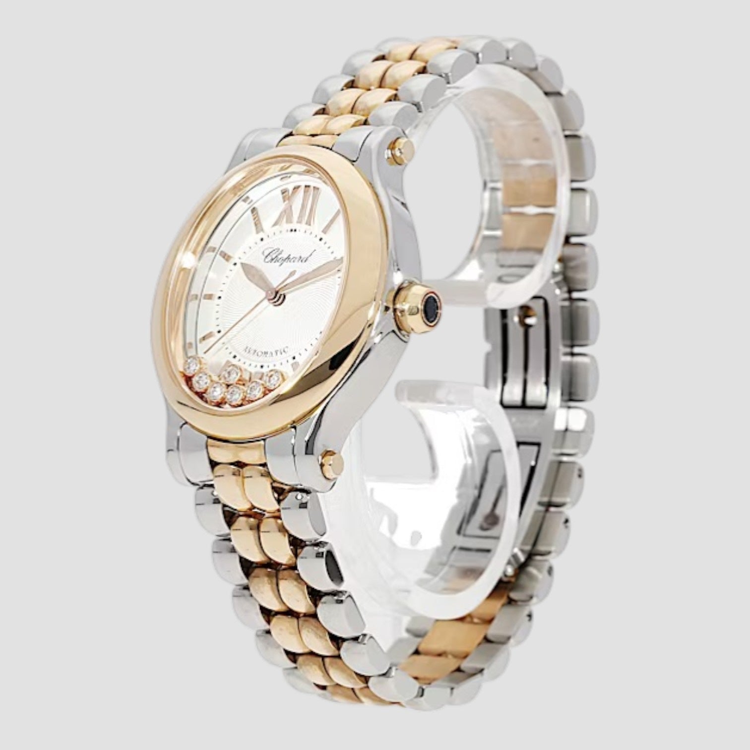 Happy Sport Automatic White Dial Stainless Steel Ladies Watch