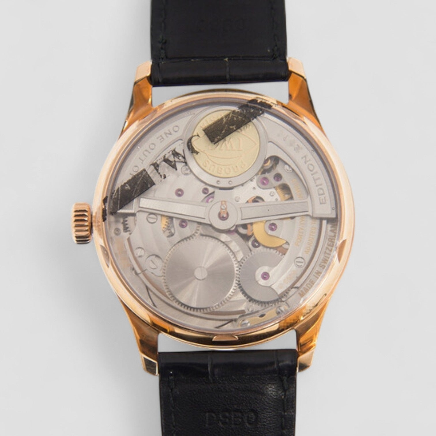 Portuguese 7 Day Automatic 18K Rose Gold Black Dial Boutique Edition