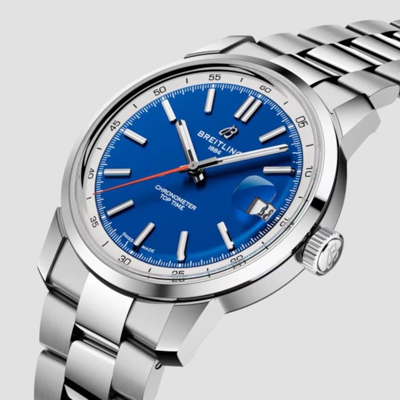 Top Time B31 38mm Blue Dial Automatic Bracelet Watch