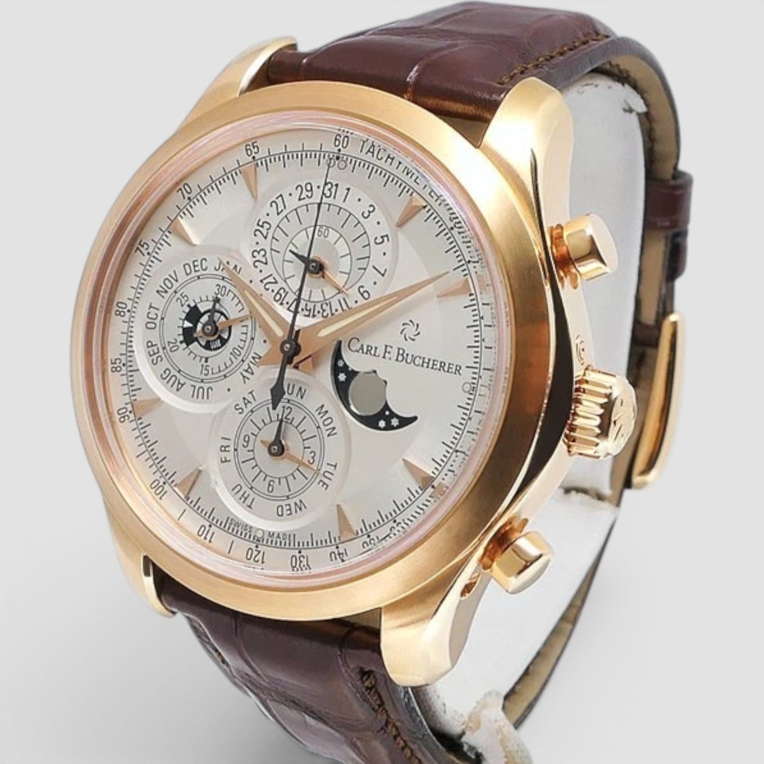 Manero Chronograph Perpetual Calendar 42.5mm Rose Gold