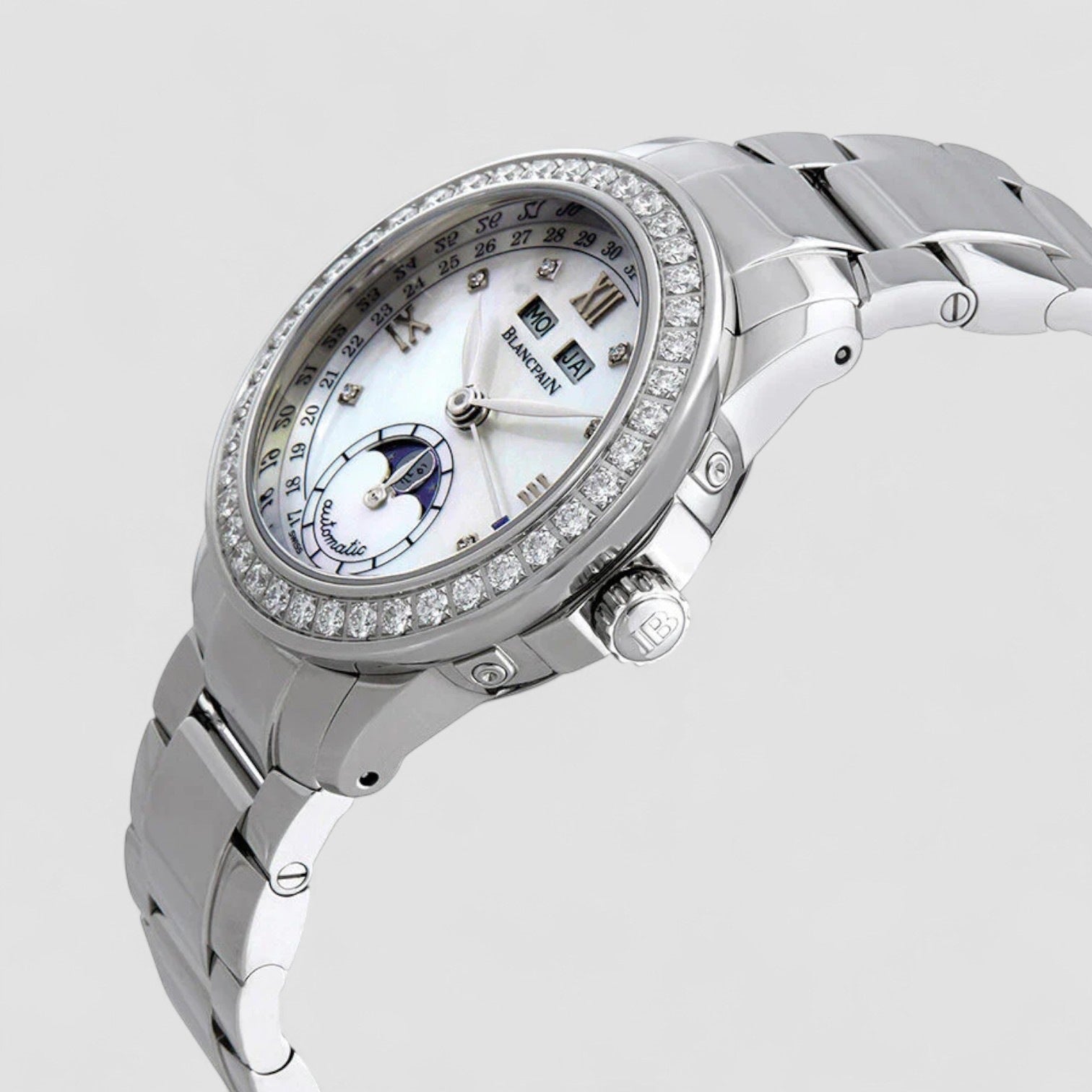 Leman Mother Of Pearl Dial Automatic Ladies Watch