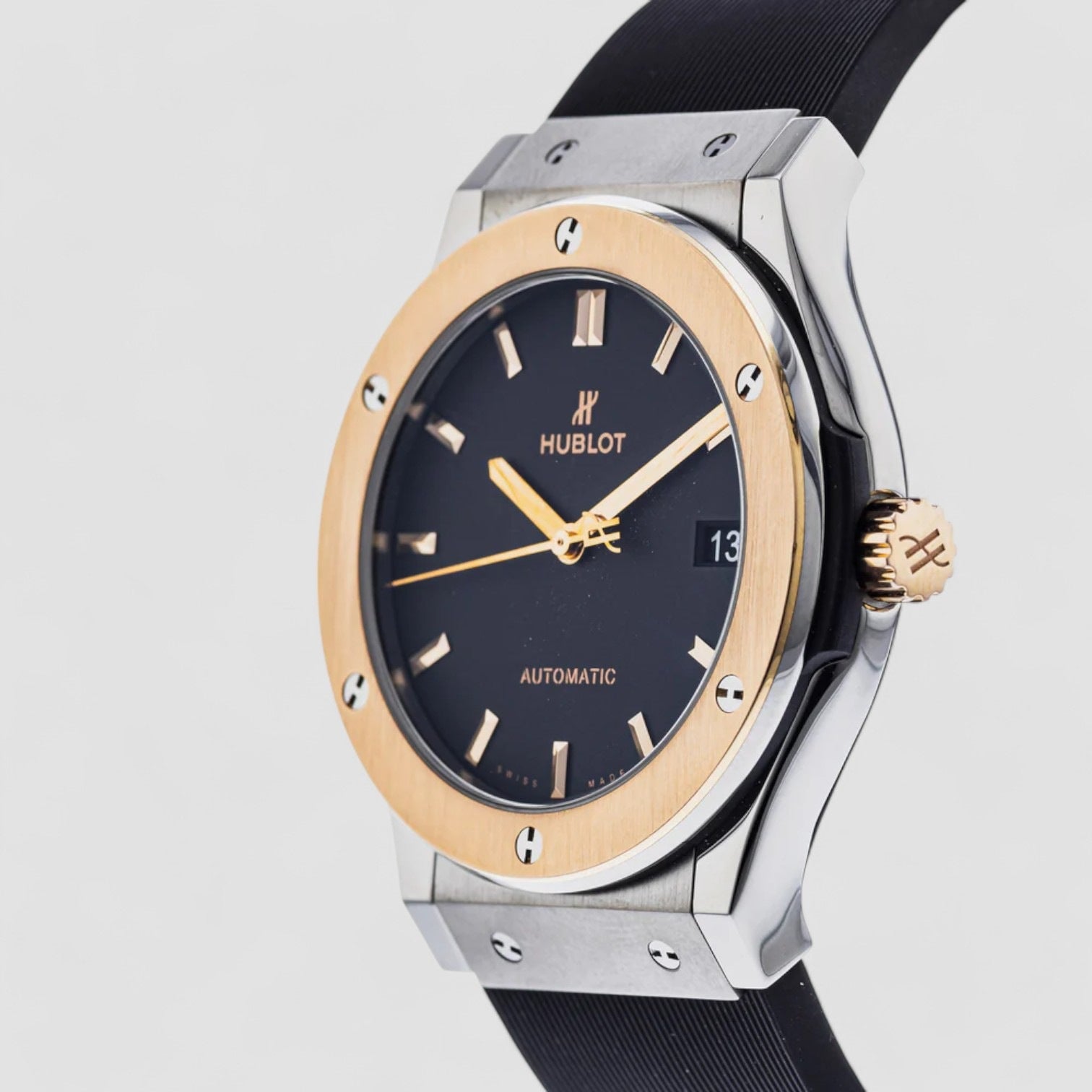 Classic Fusion Black Dial Black Rubber Men's Watch