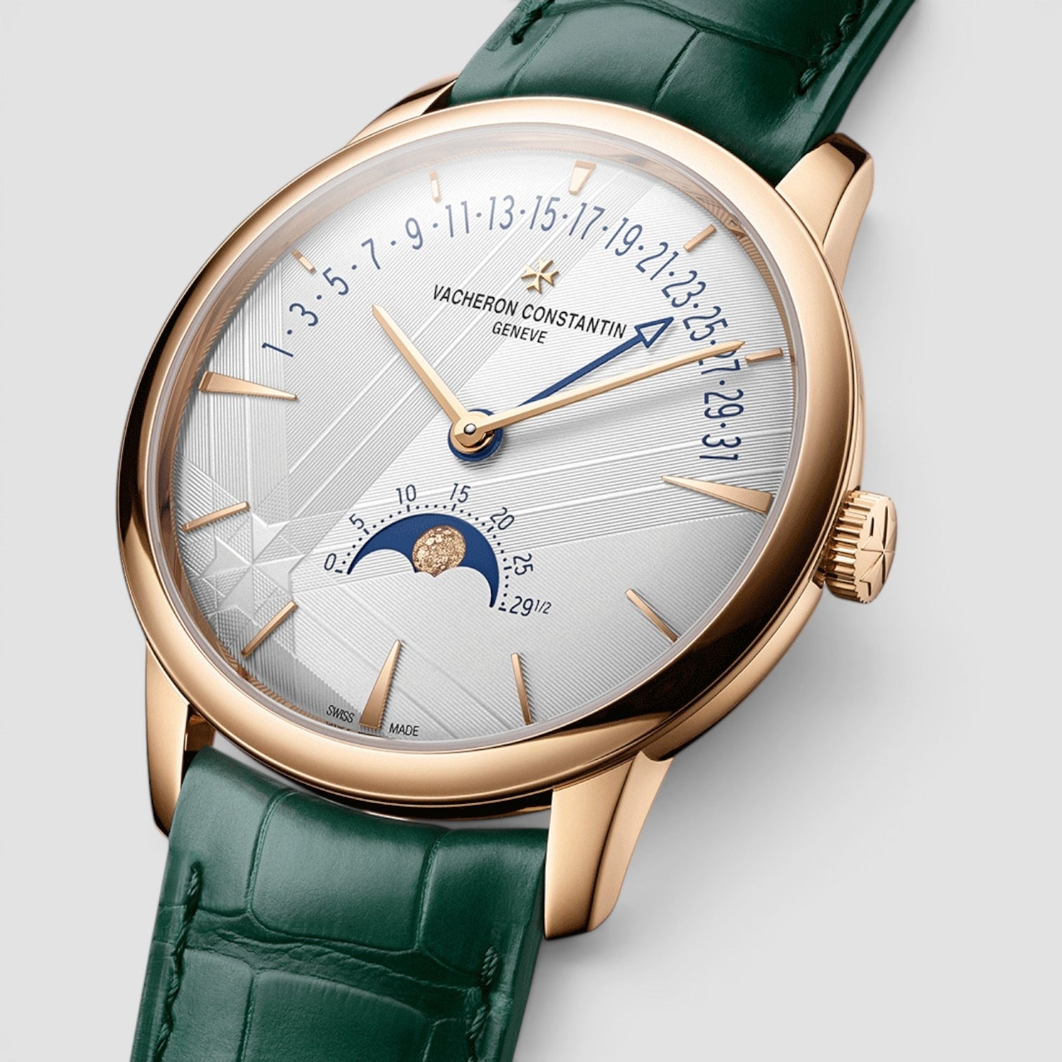 Patrimony Moon Phase Retrograde Date 42.5mm Rose Gold