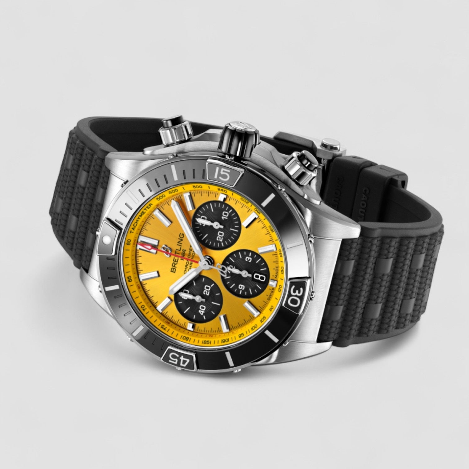 Super Chronomat B01 44 Stainless Steel / Yellow / Rubber