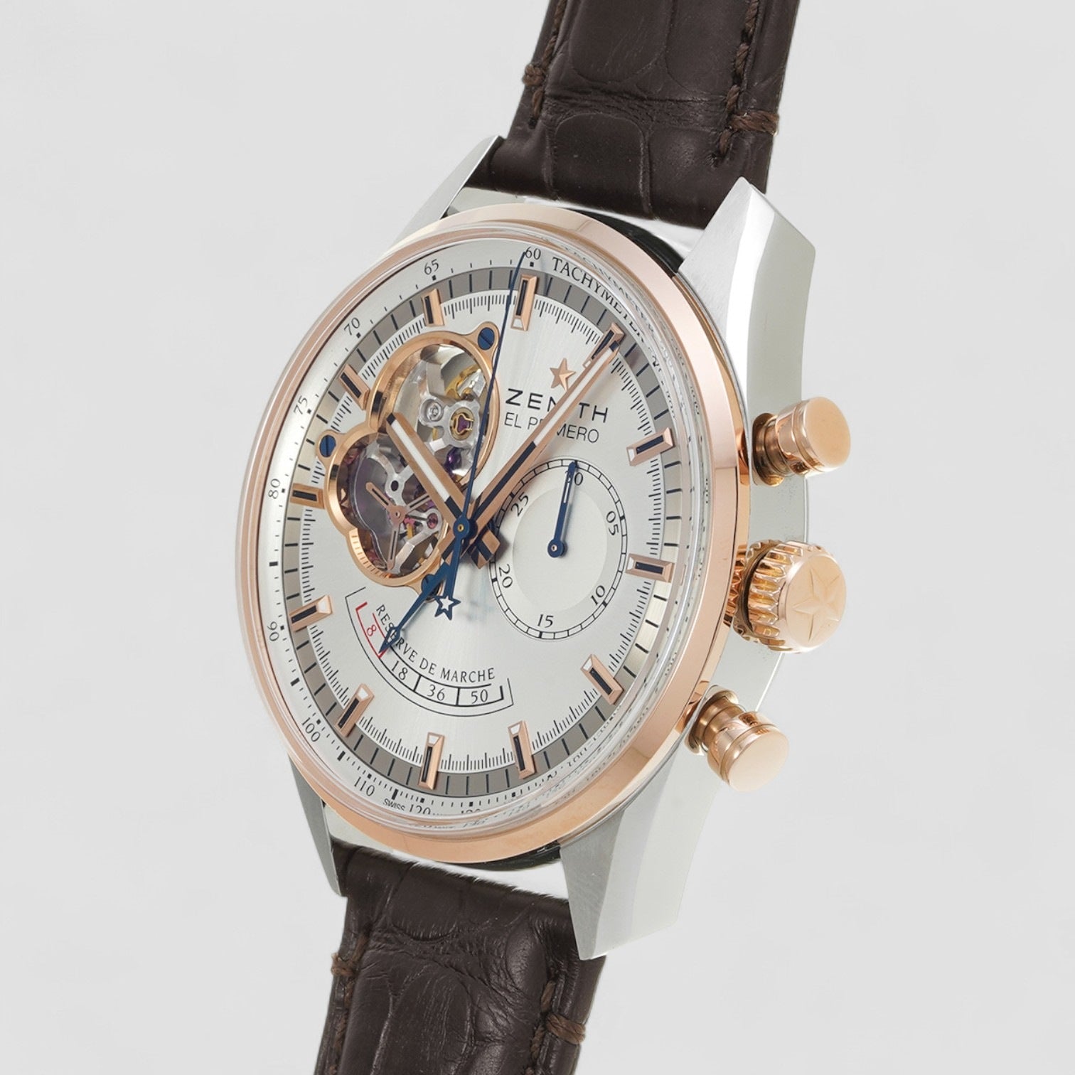 レオ Zenith Chronomaster Open Power Reserve Mens Watch 42mm 51.2080