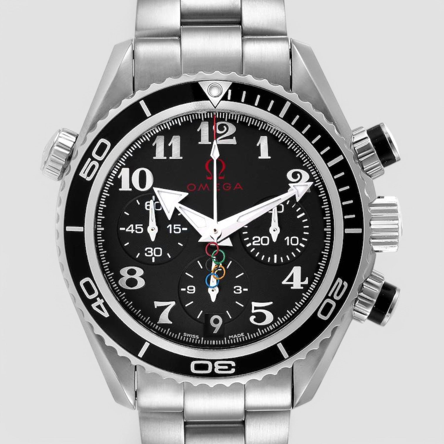 Seamaster Automatic Black Dial Stainless Steel Men's Watch