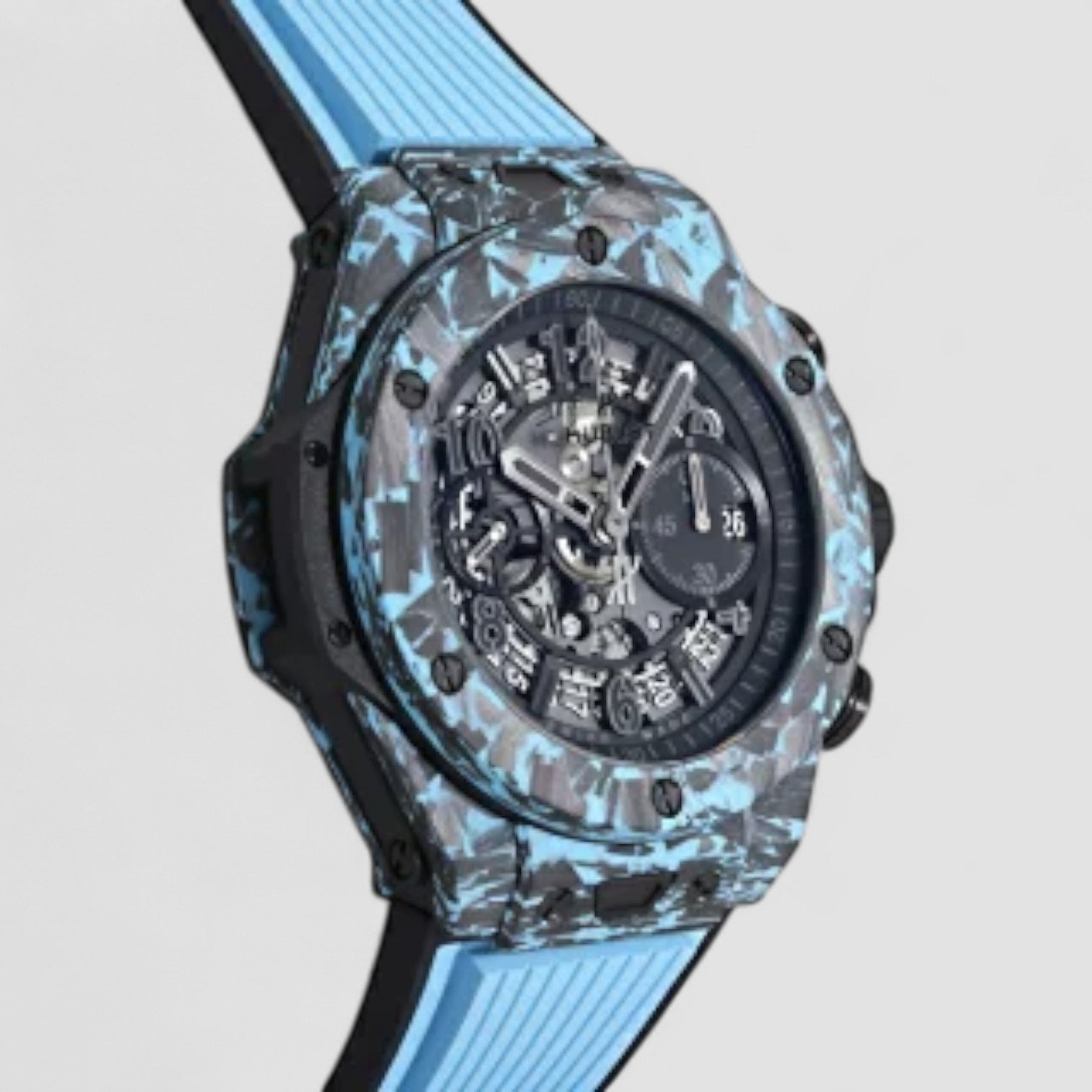 Big Bang Unico Carbon Sky Blue 44mm