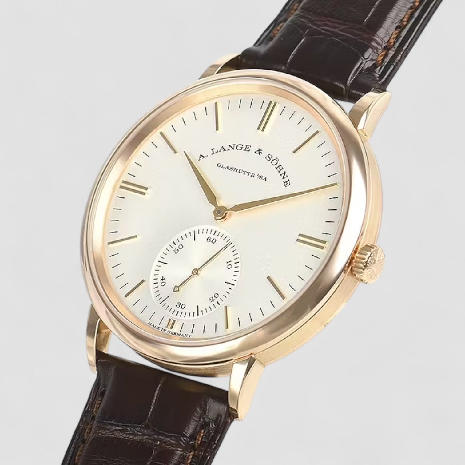 Saxonia 18kt Pink Gold Automatic Silver Dial Men's Watch