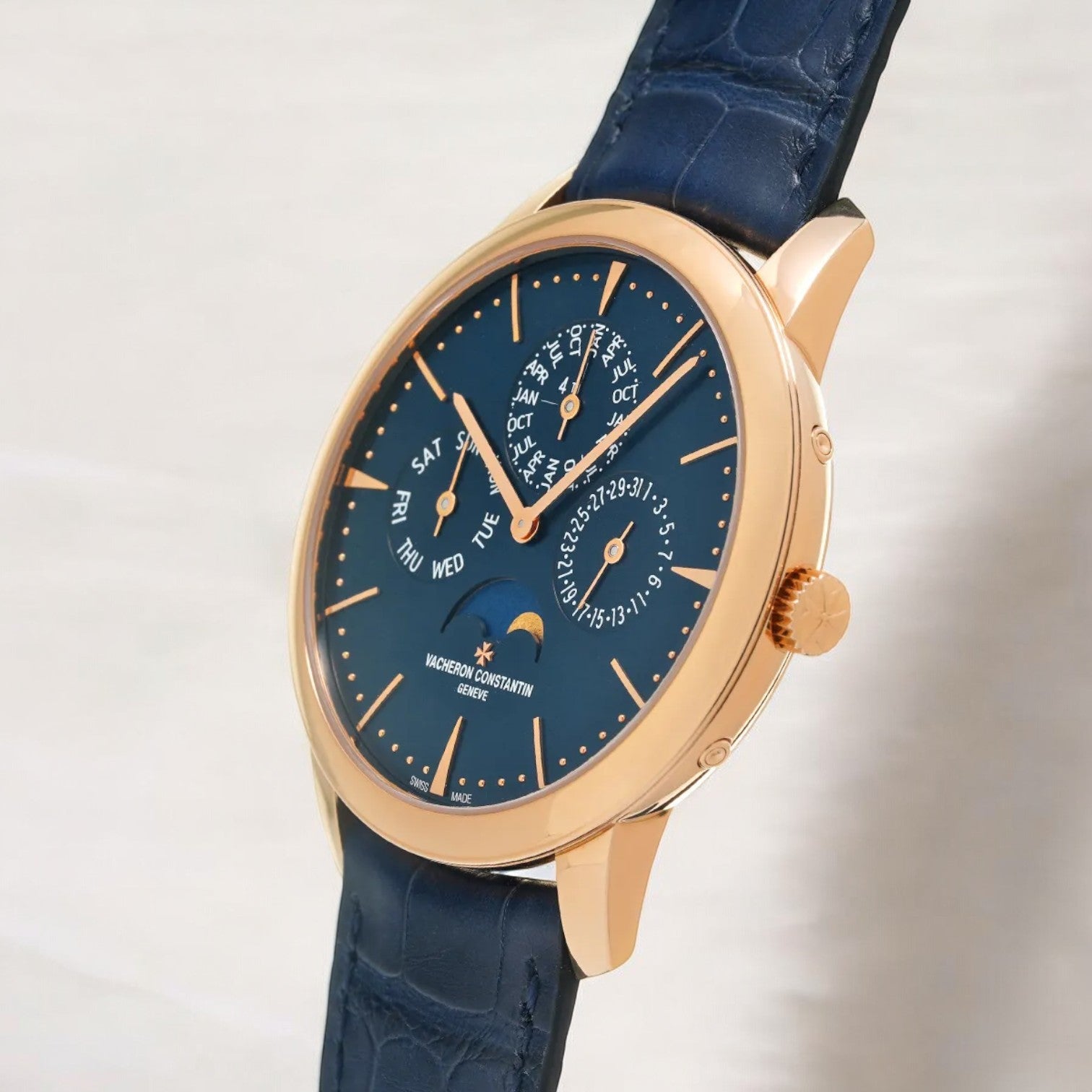 Patrimony Perpetual Calendar Rose Gold Blue Dial