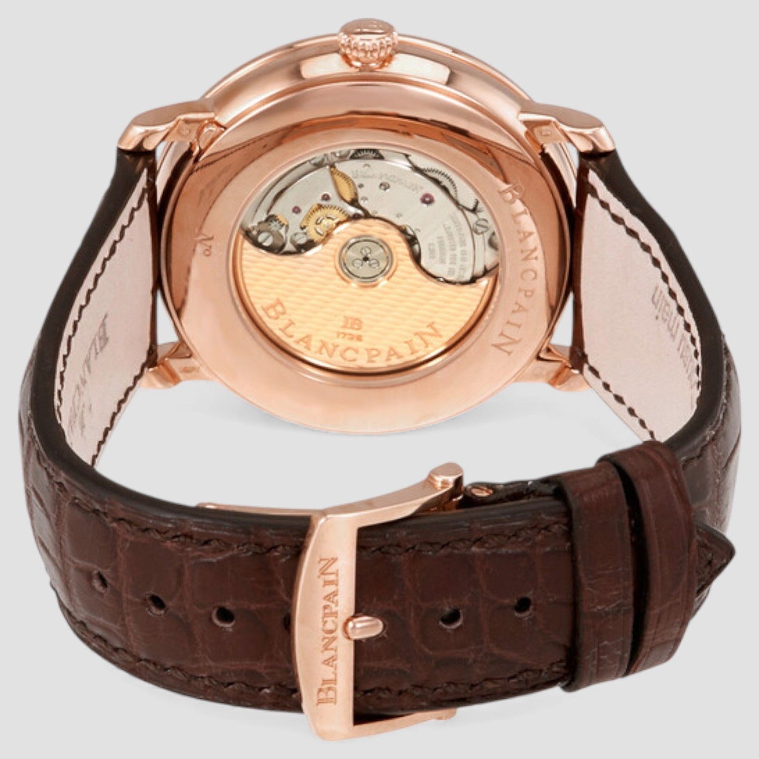 Ultra Slim Silver Dial 18K Rose Gold Men's Watch