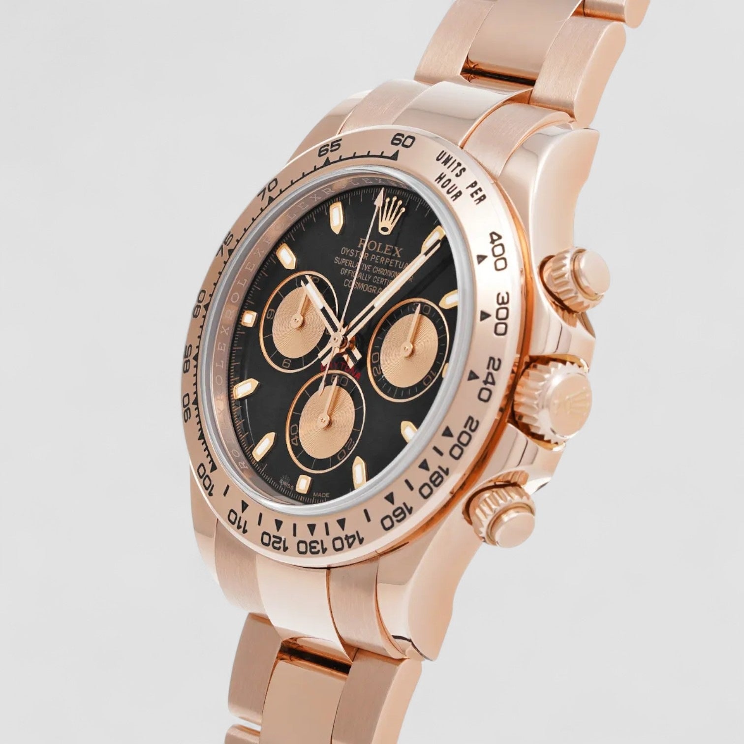 Daytona Everose Black Dial 18K Rose Gold / Bracelet