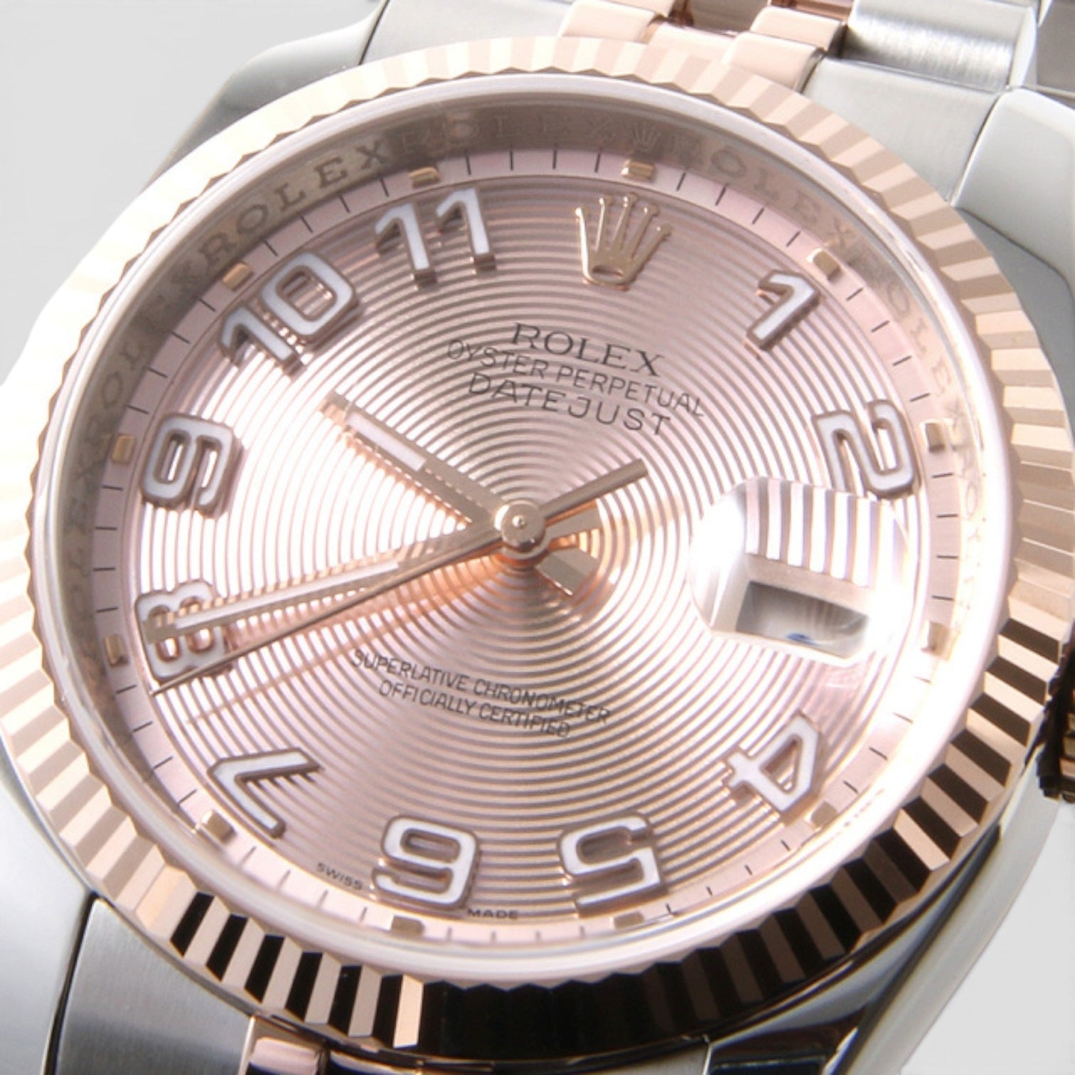 Datejust 36 Pink Concentric Dial Rose Gold/Steel Jubilee Watch