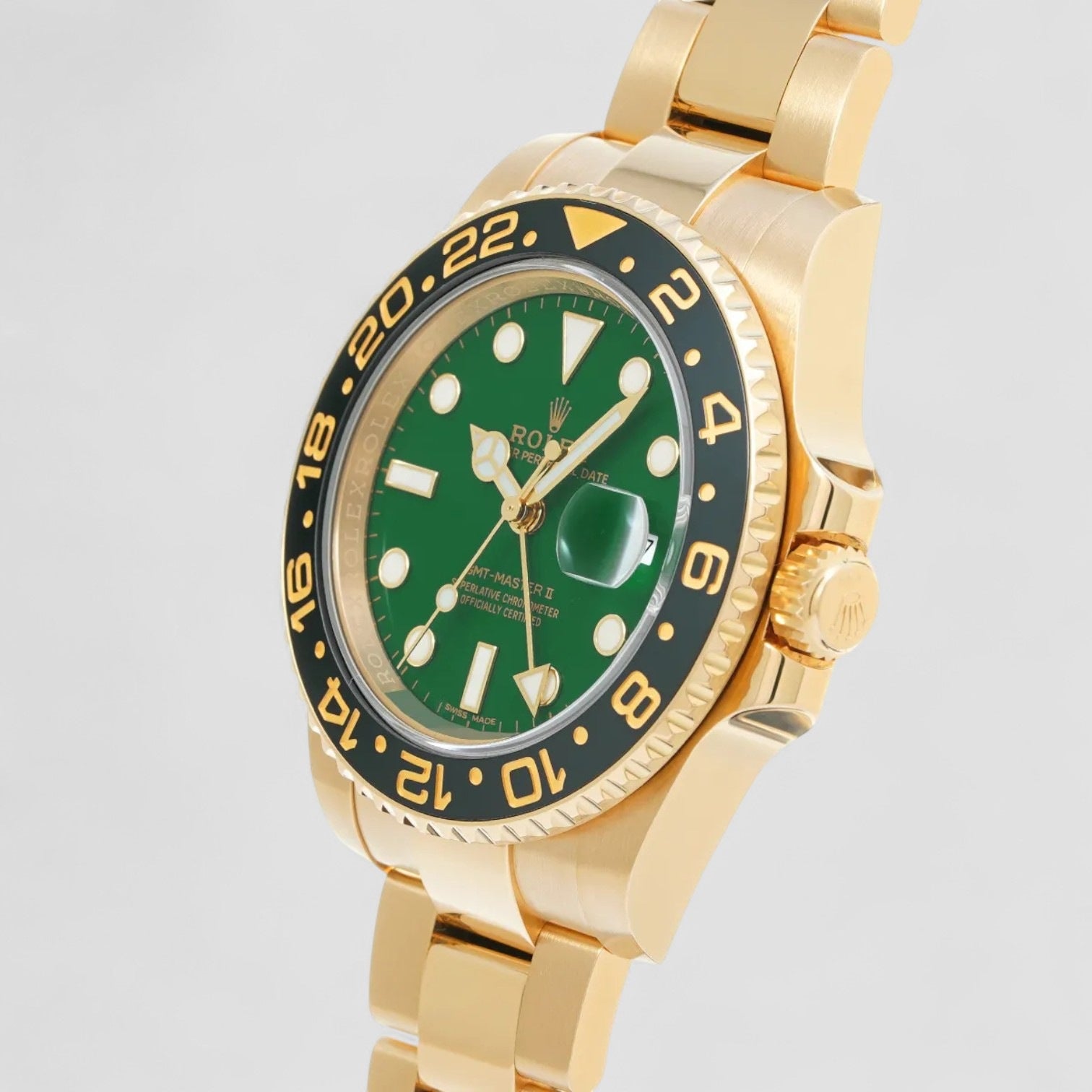 GMT Master II Green Dial 18K Yellow Gold