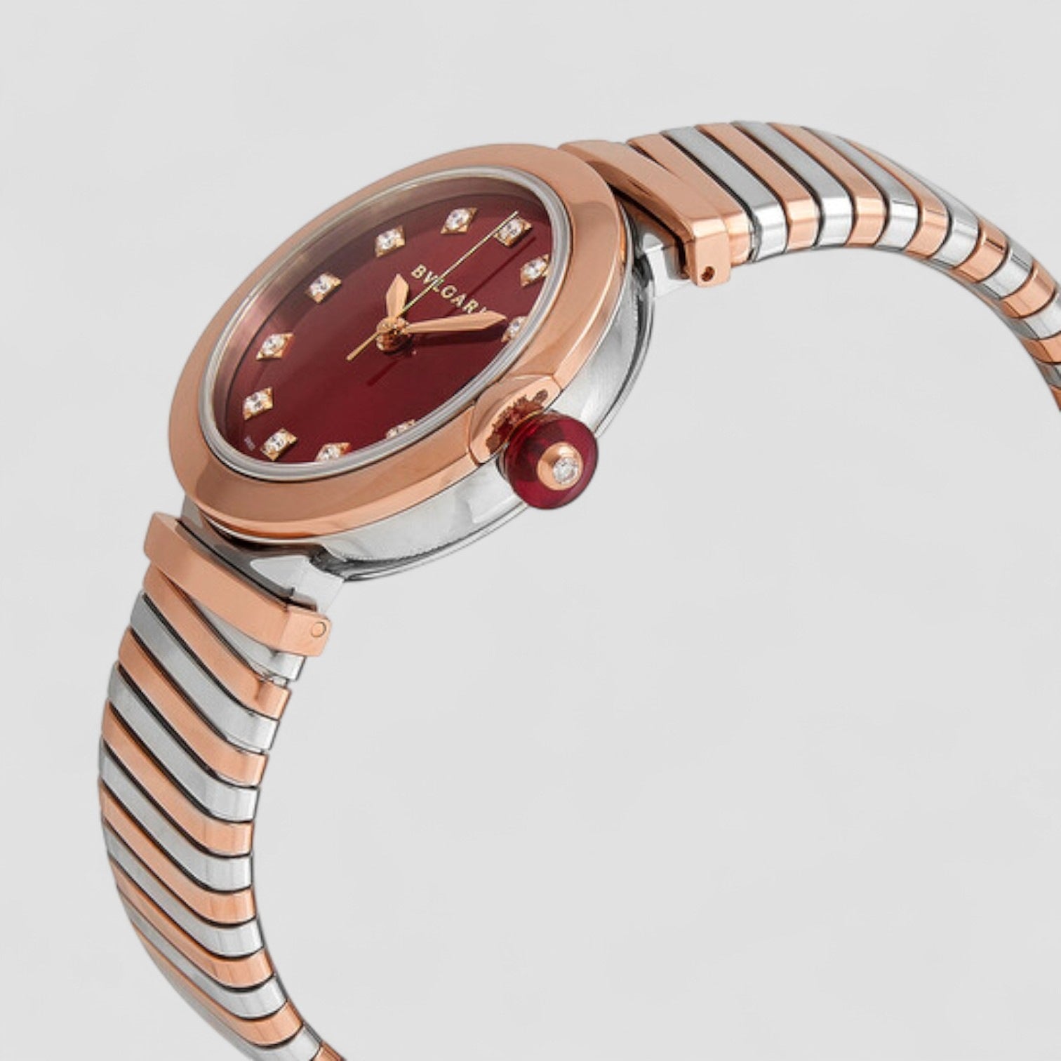 Lucea Automatic Diamond Red Dial Ladies Watch