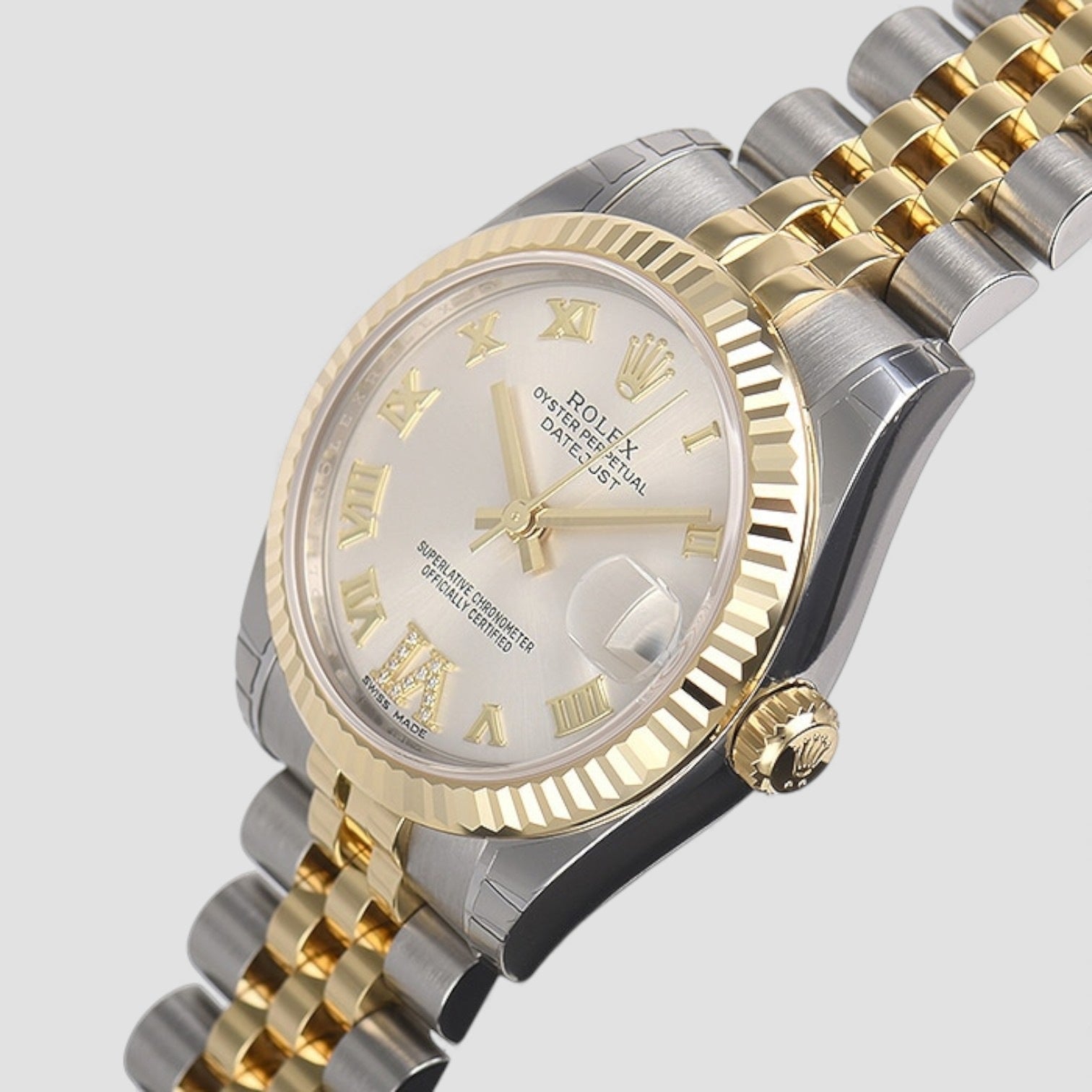 Datejust 31 Silver Roman Large VI Diamond Dial